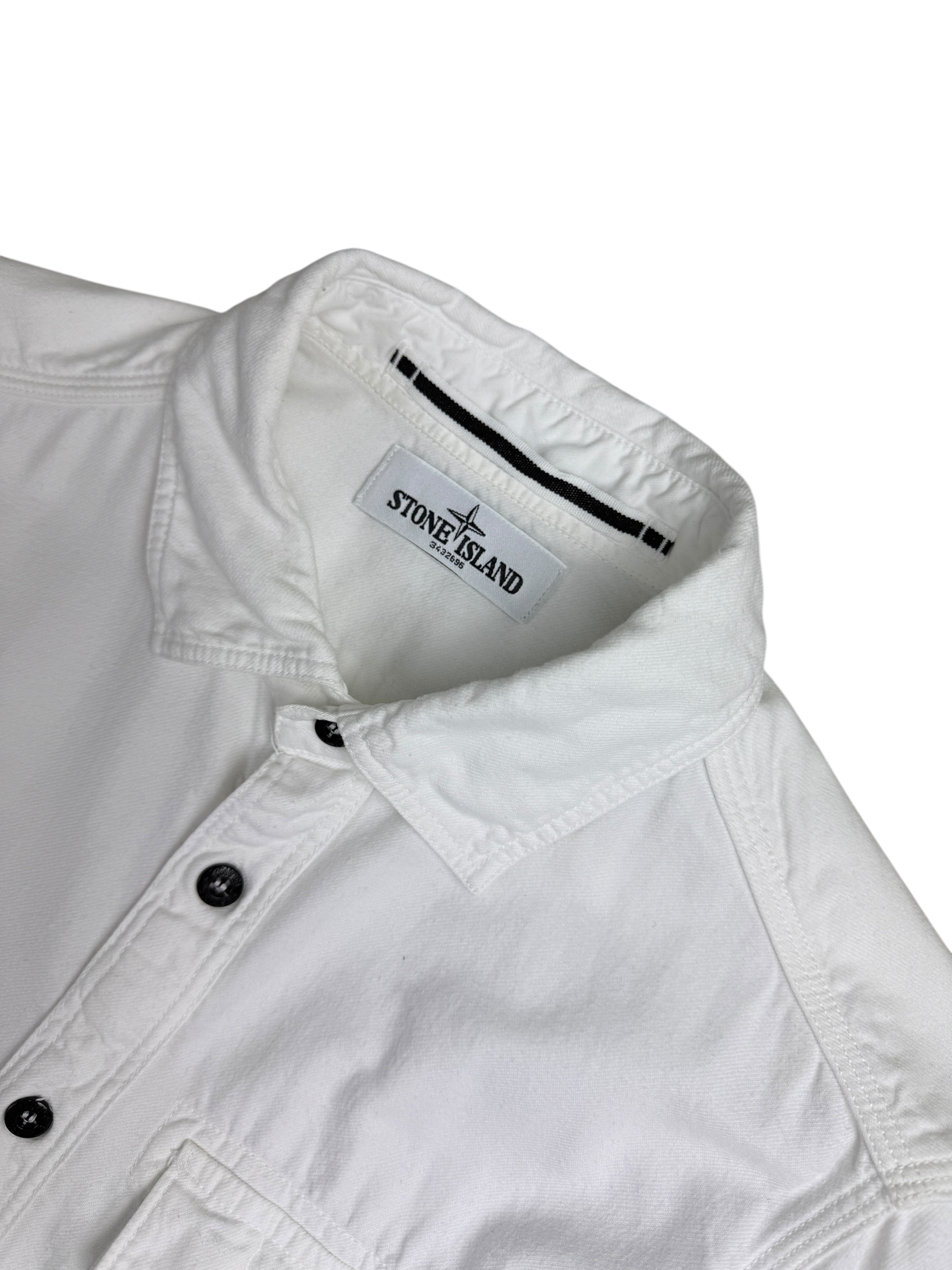 Chemise Stone Island blanc taille M - Détail