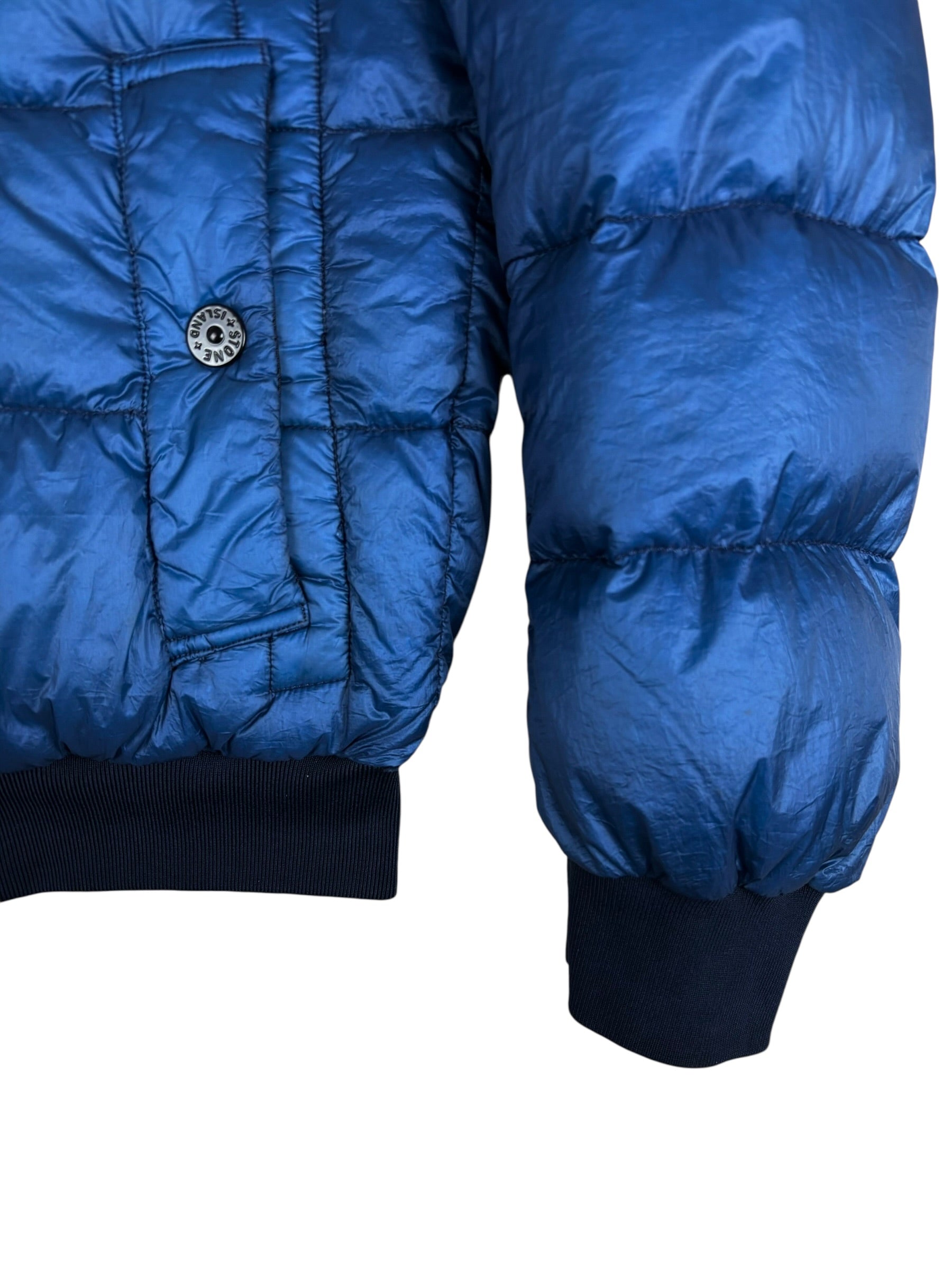 Doudoune Stone Island bleu taille L - Détail