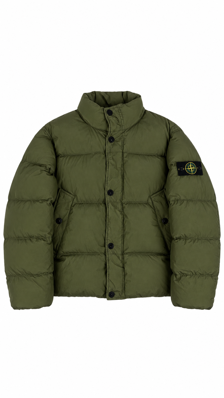 Doudoune Stone Island Crinkle Reps NY Military Green kaki, neuve — vue 1