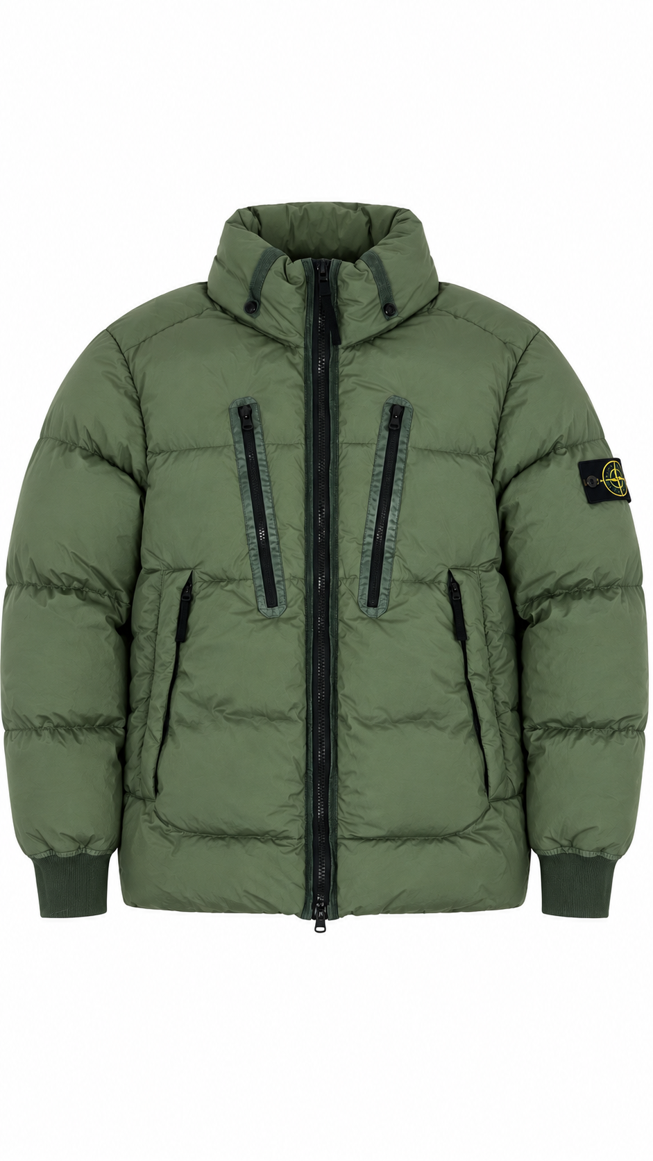 Doudoune Stone Island Garment Dyed Crinkle Reps NY Down vert taille S, seconde main authentifiée NB08 — vue 1