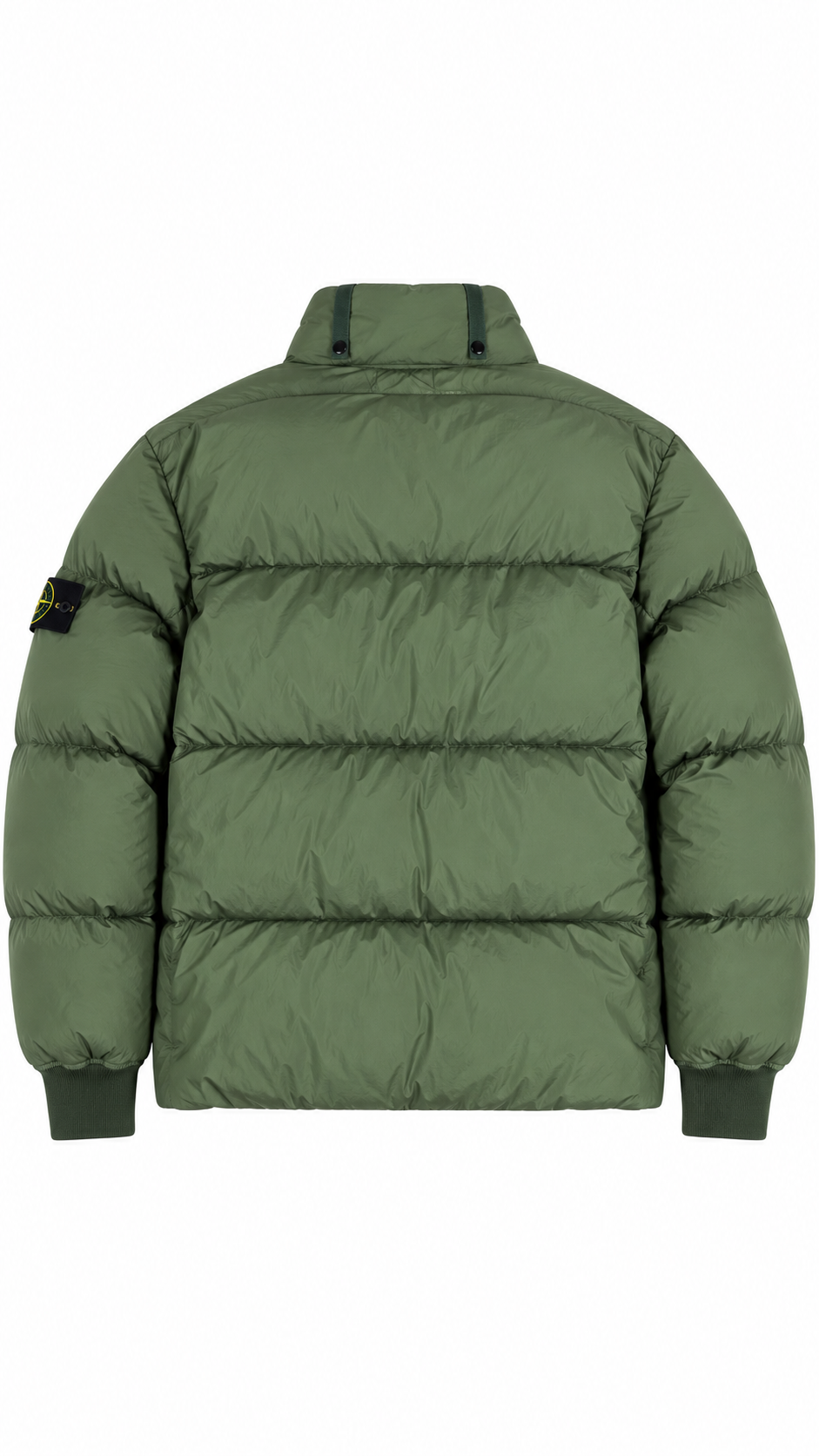 Doudoune Stone Island Garment Dyed Crinkle Reps NY Down vert taille S, vue de dos — vue 2