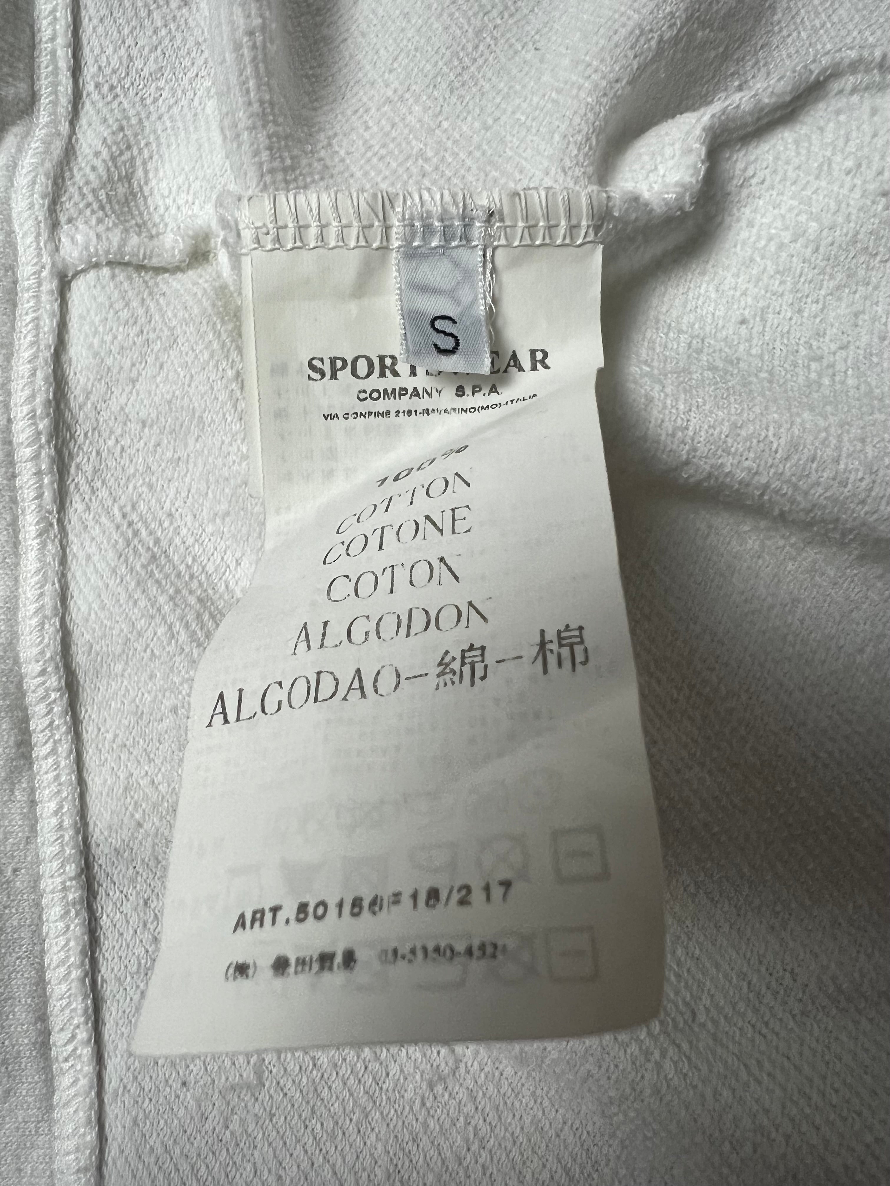 Gilet Stone Island blanc taille S - Logo et étiquette