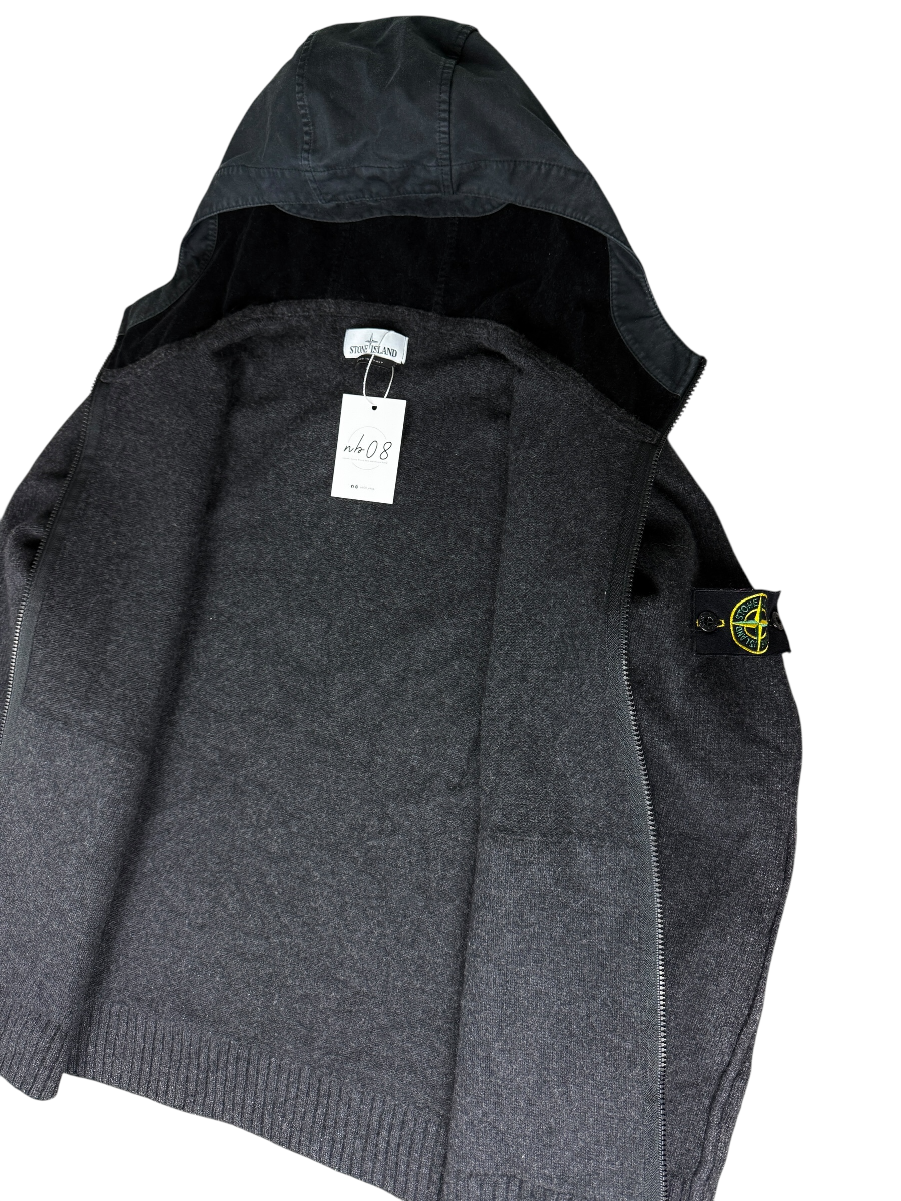 Gilet Stone Island gris taille XXL - Vue de dos