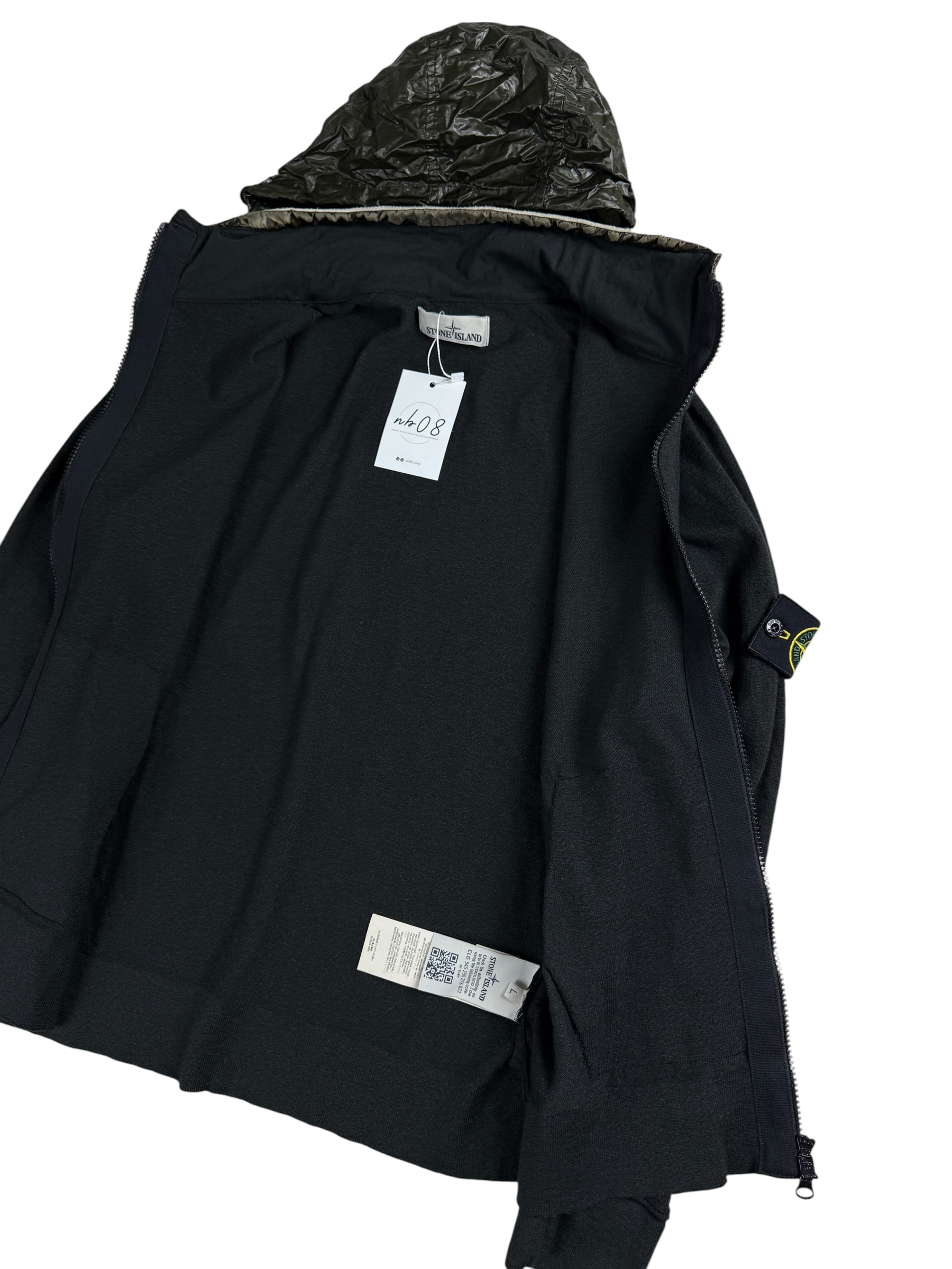 Gilet Stone Island kaki taille M - Détail