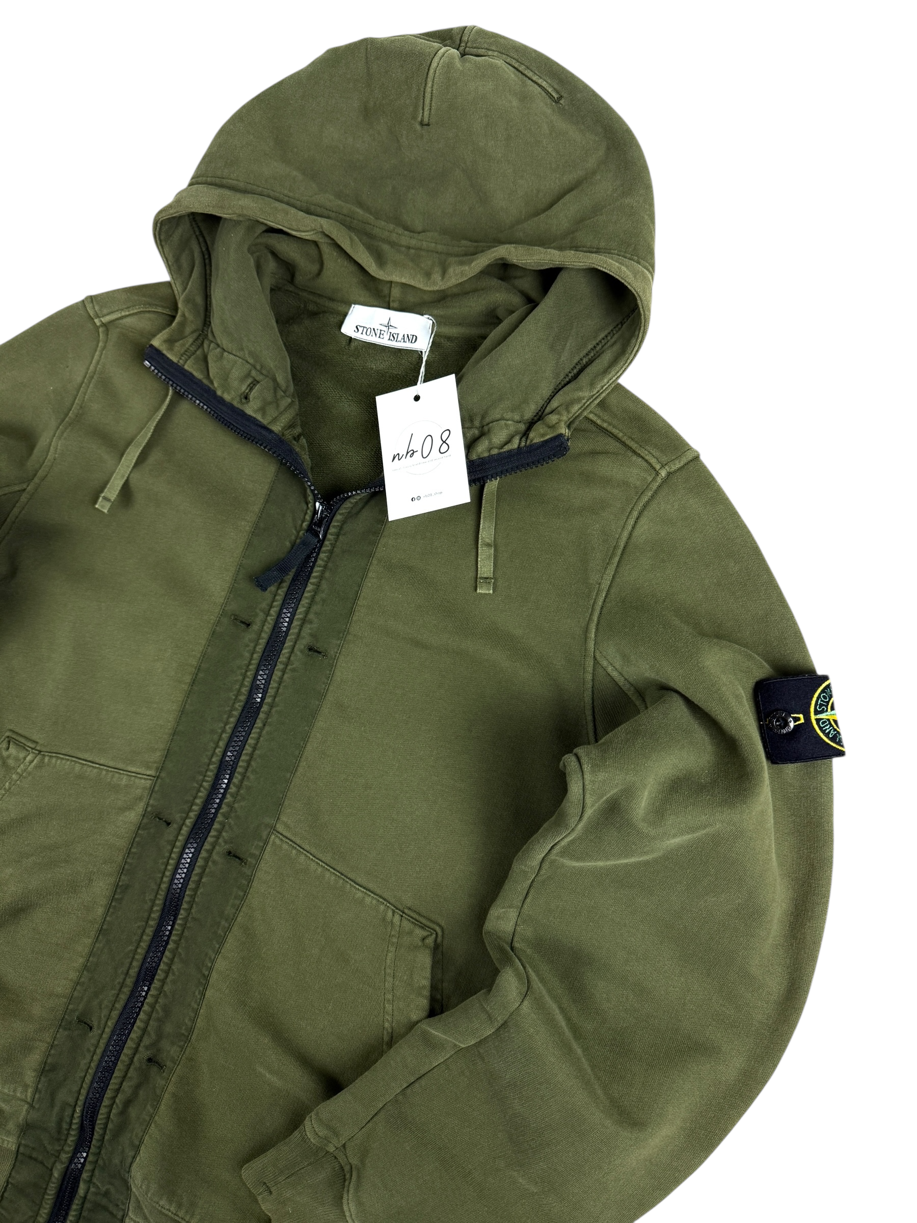 Gilet Stone Island kaki taille M - Détail