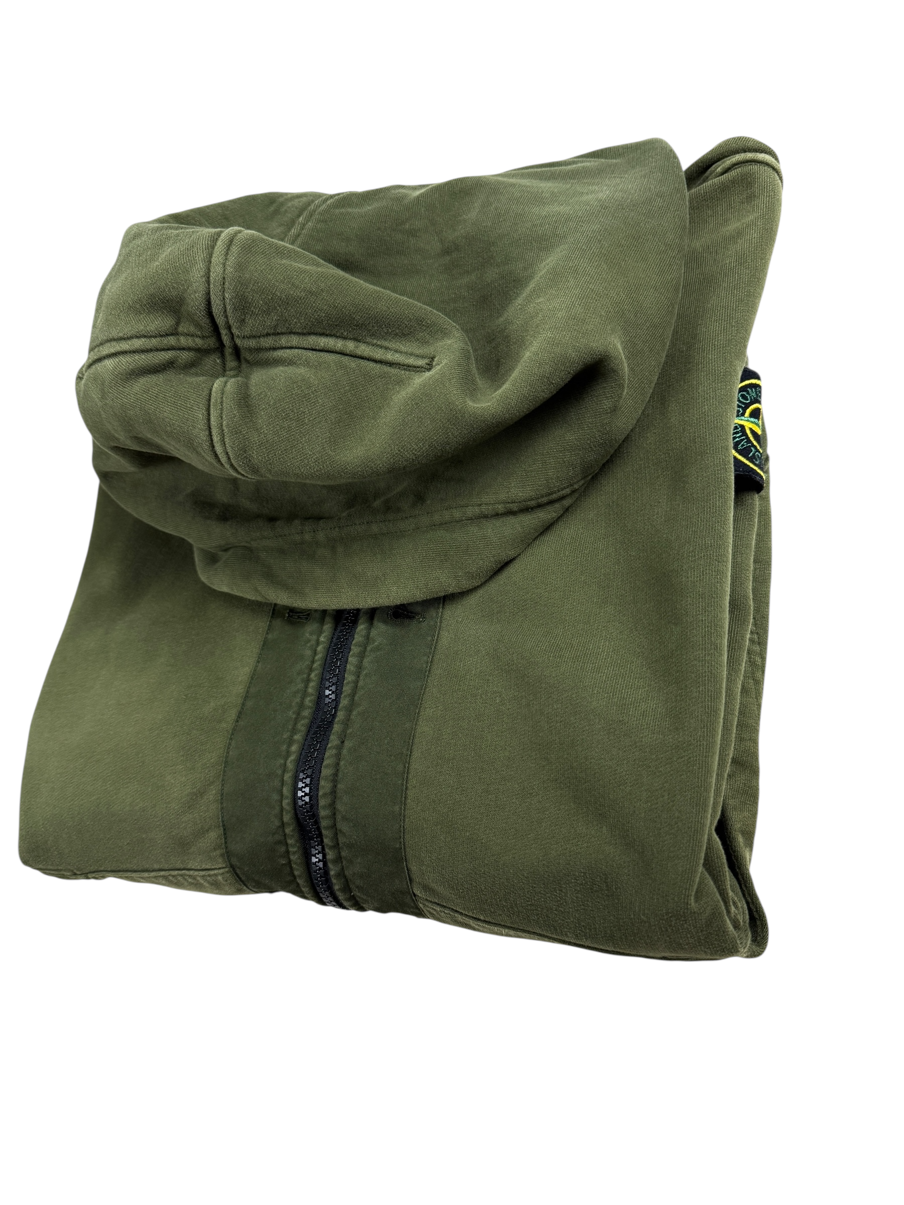 Gilet Stone Island kaki taille M - Logo et étiquette