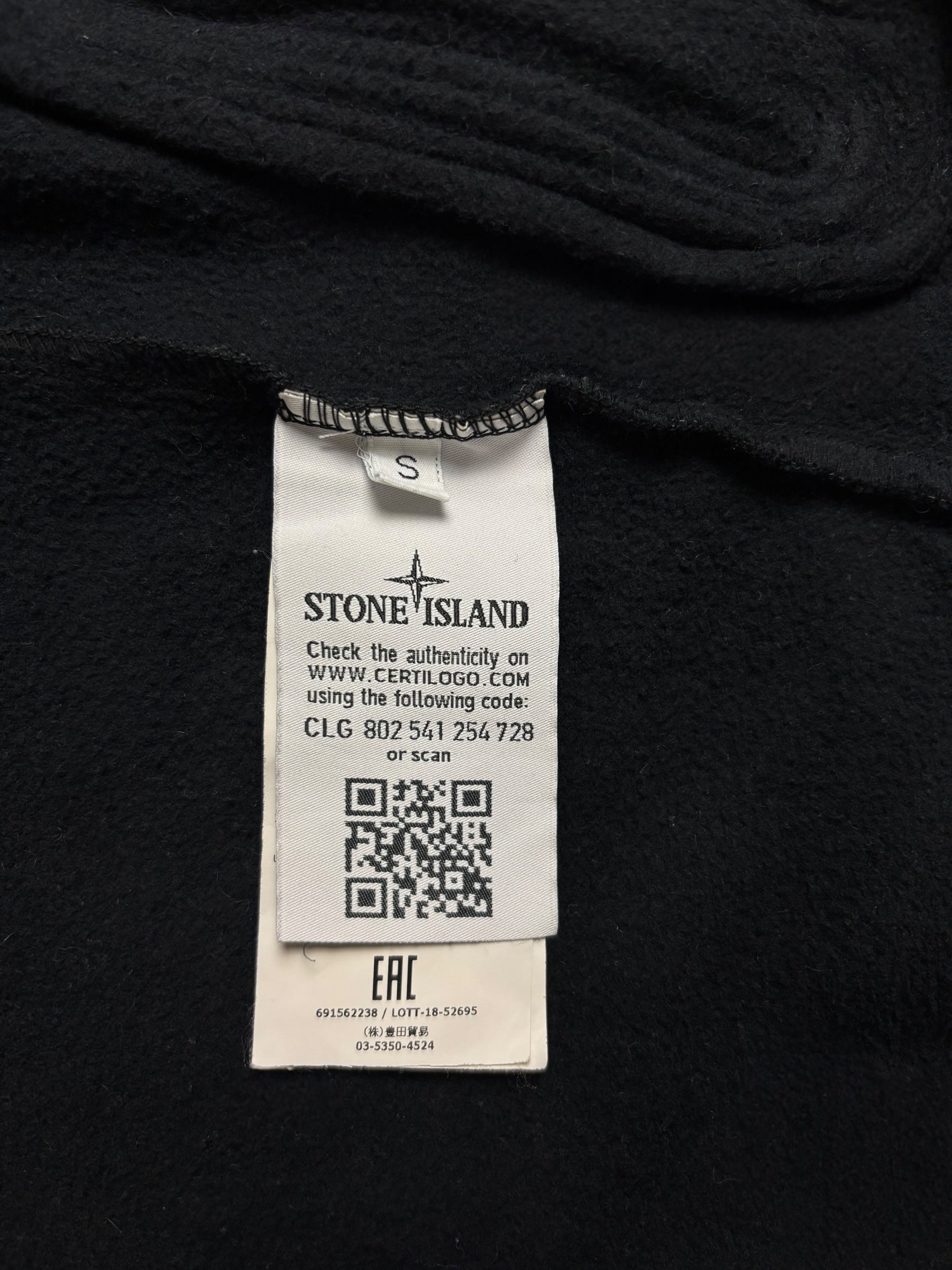 Gilet Stone Island noir taille S - Logo et étiquette