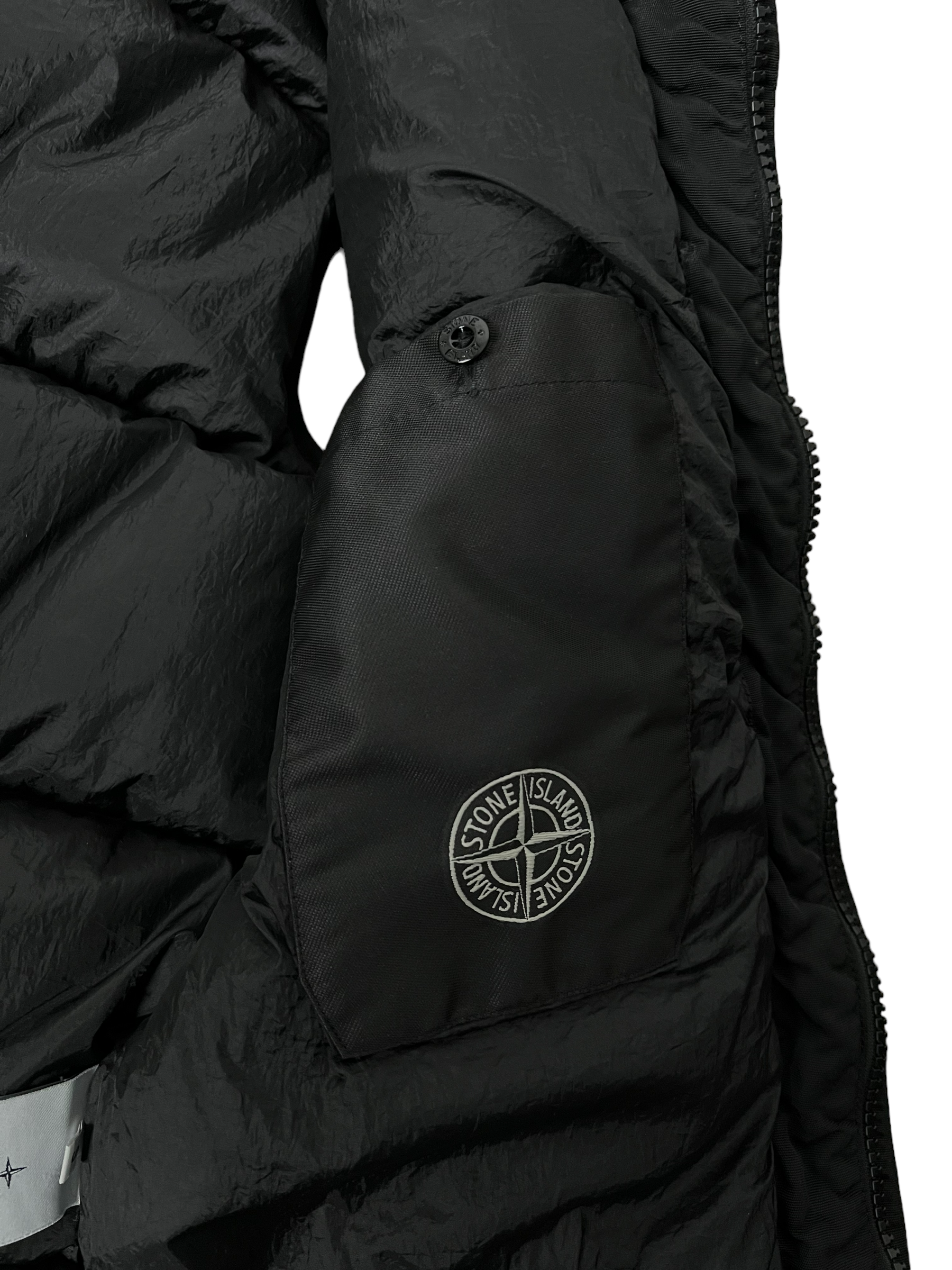 GILET À CAPUCHE STONE ISLAND GARMENT DYED CRINKLE REPS NY DOWN - NB08