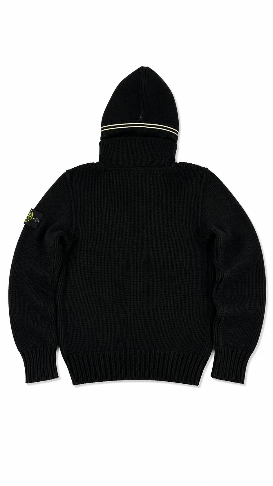 Gilet zippé en laine Stone Island noir taille L, seconde main authentifiée — vue 2