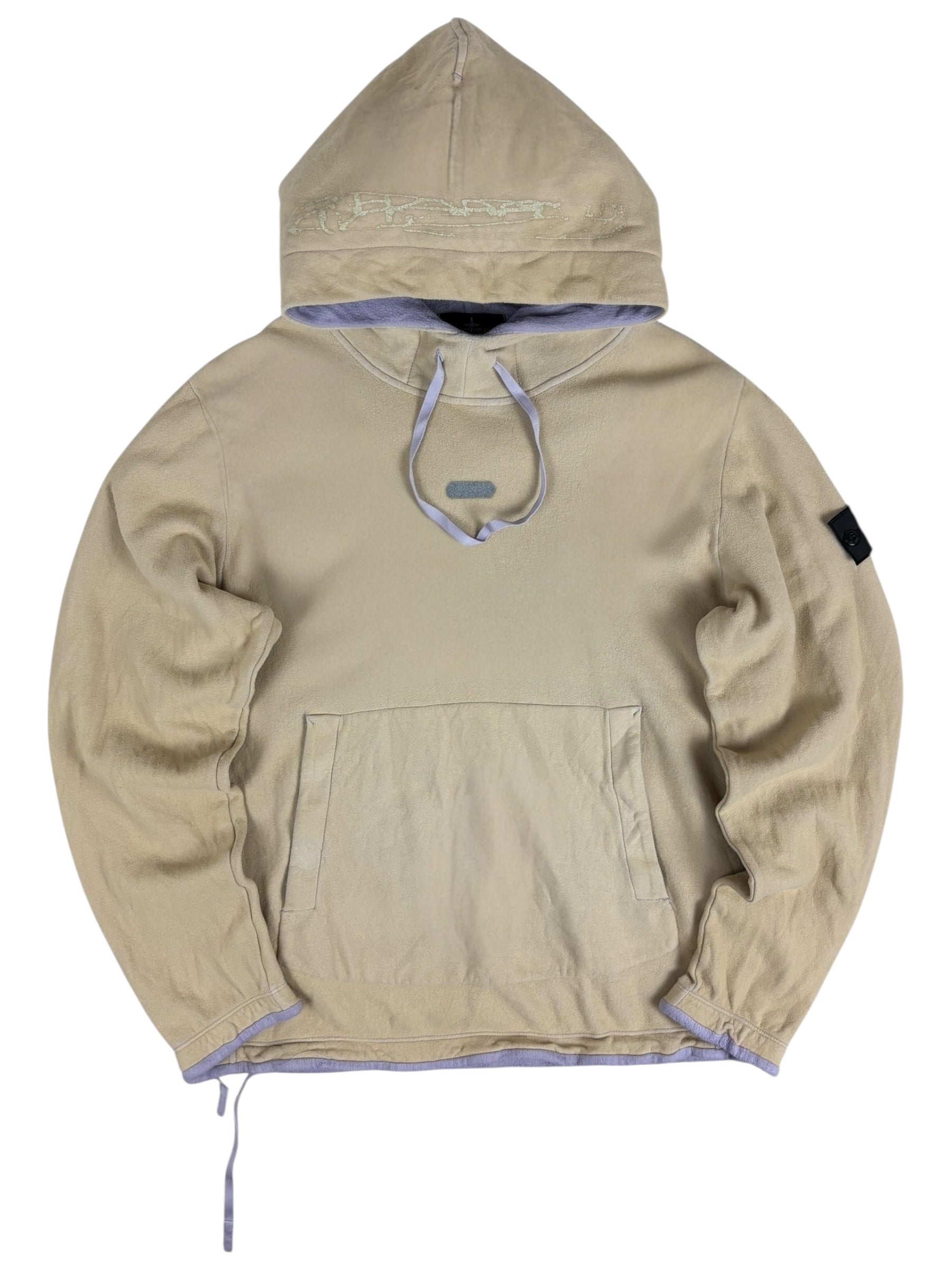 Hoodie Stone Island crème taille L - Vue de face