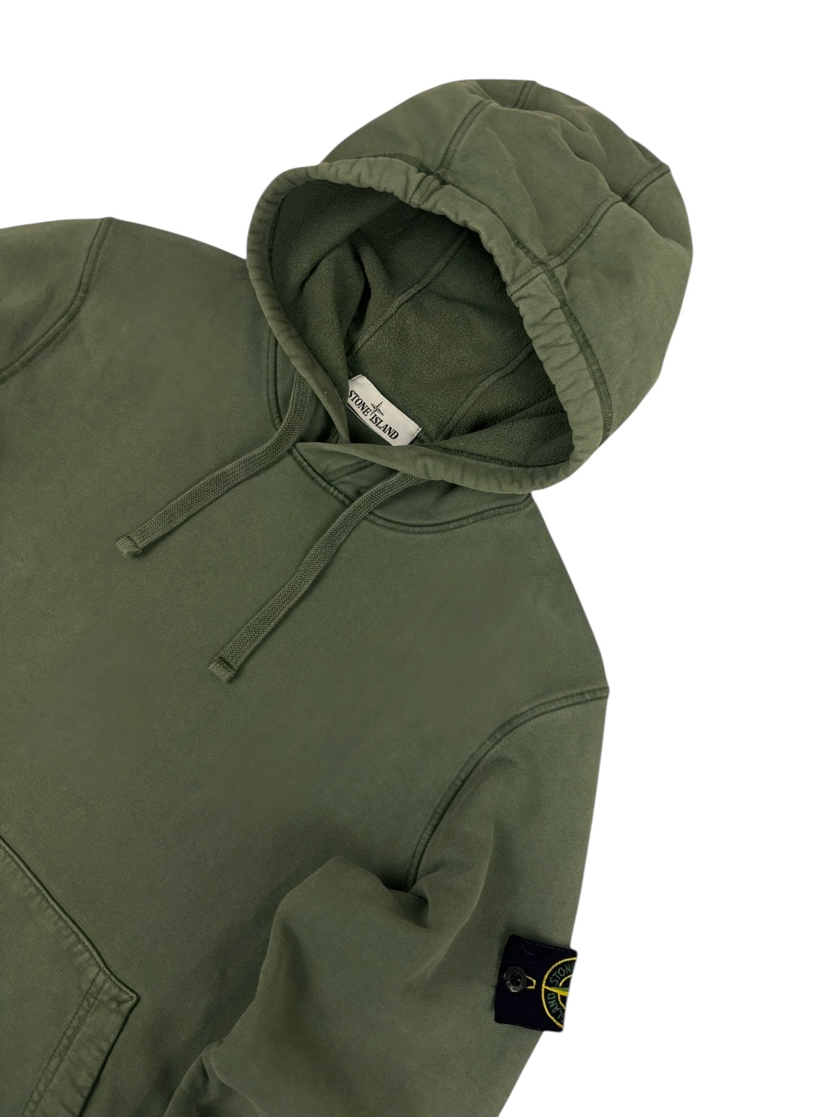 Hoodie Stone Island kaki taille L - Vue de dos