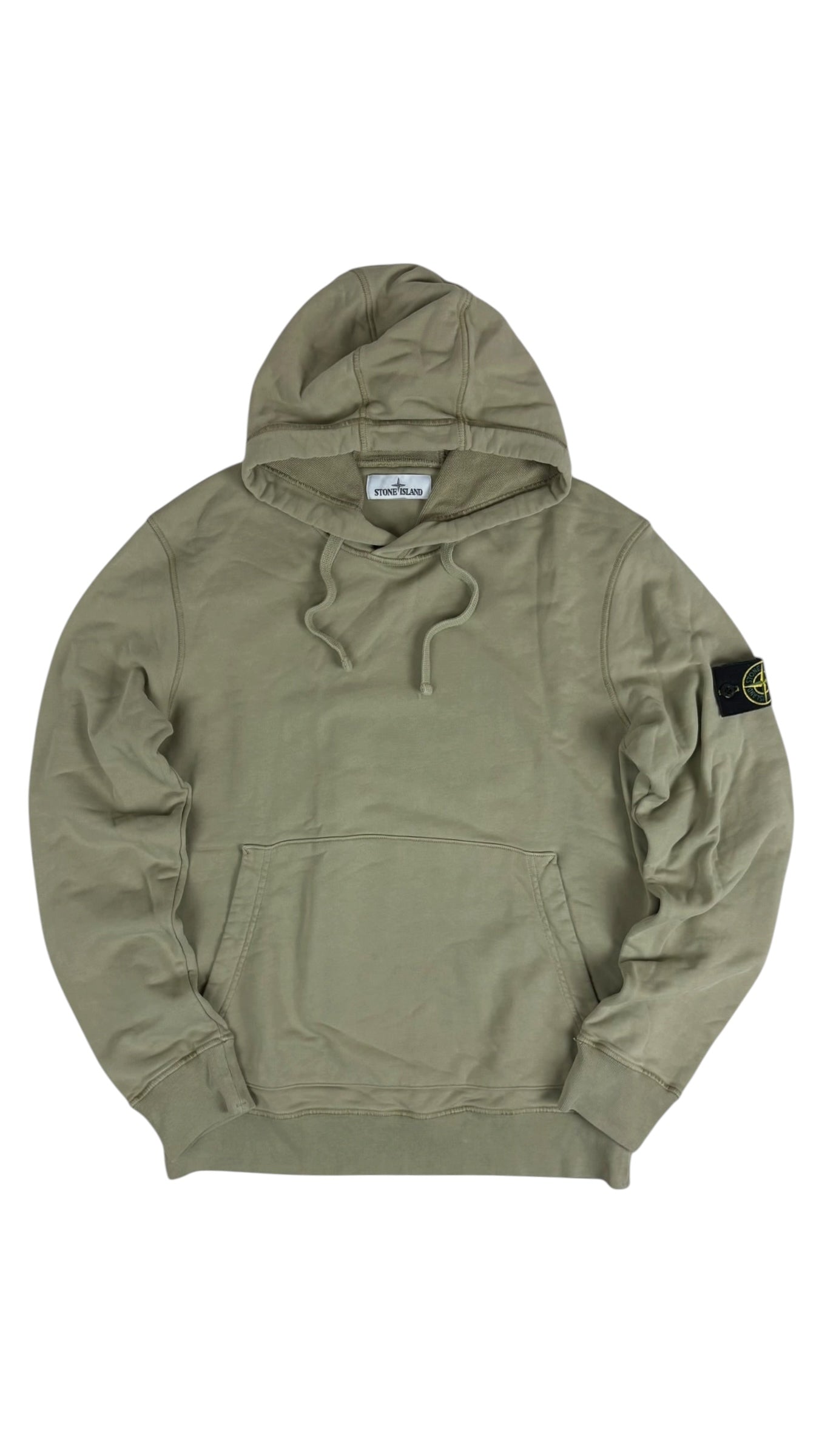 Hoodie Stone Island kaki taille L - Vue de face