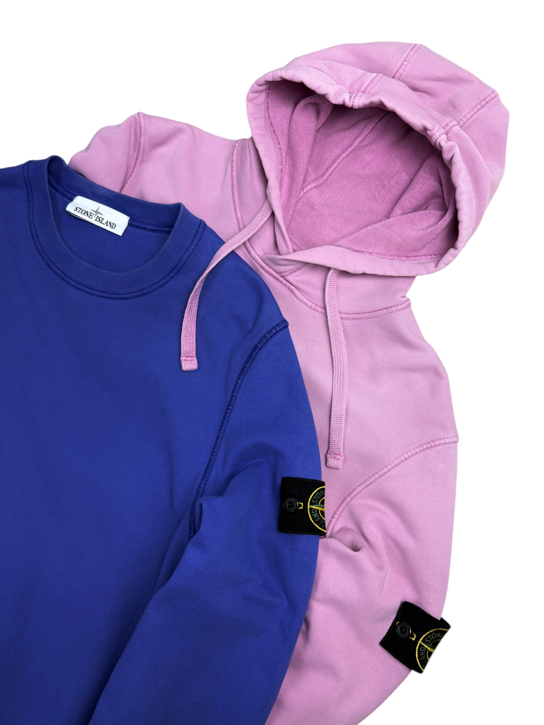 Hoodie Stone Island rose taille M - Logo et étiquette