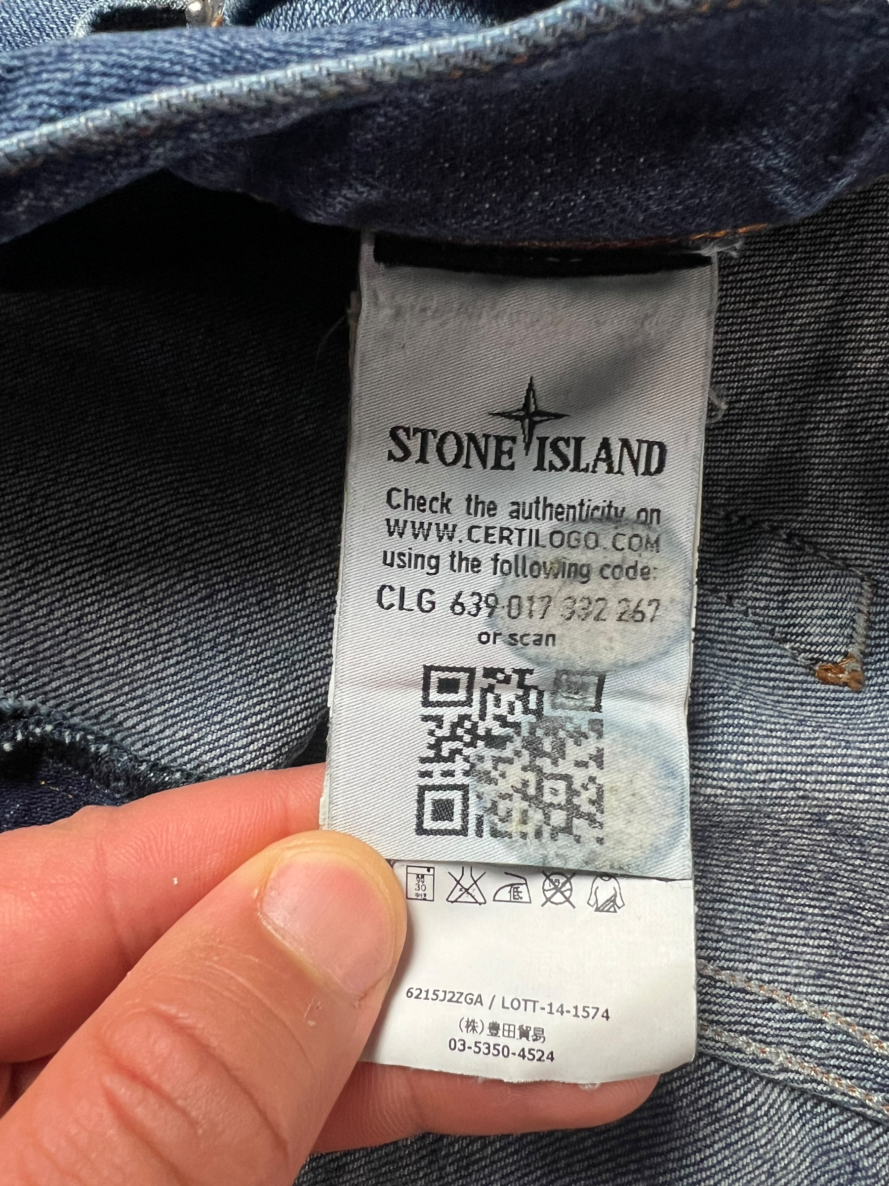Jean Stone Island bleu taille PANTALON 33 - Vue côté
