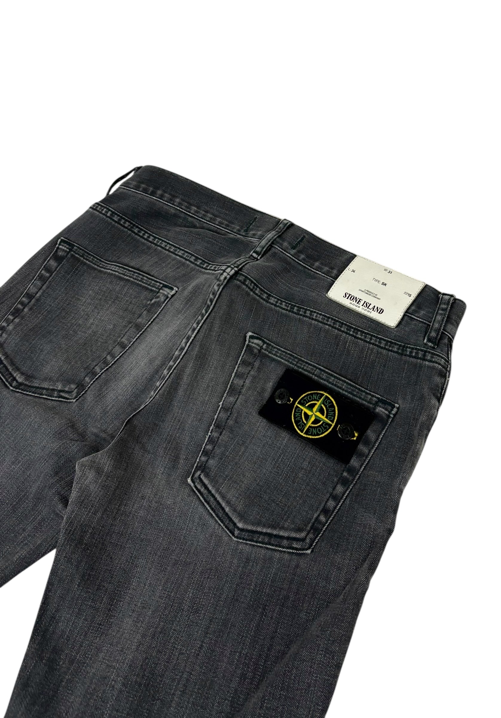 Jean Stone Island gris taille PANATLON W31 - Logo et étiquette