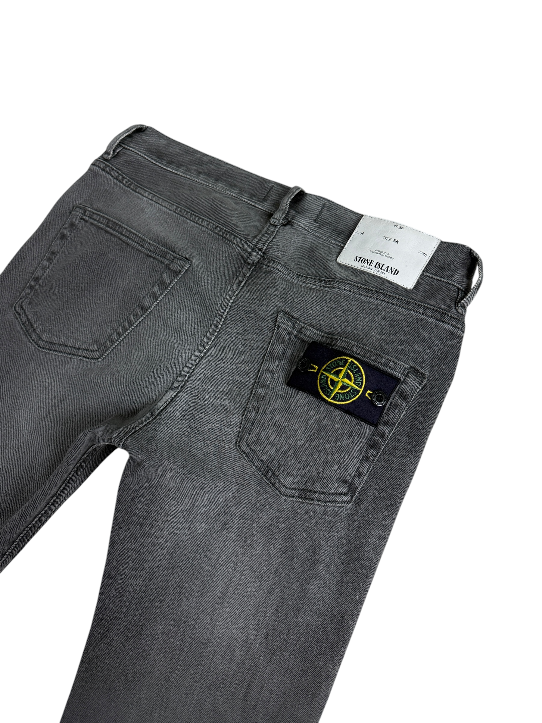 Jean Stone Island gris taille PANTALON 30 - Détail