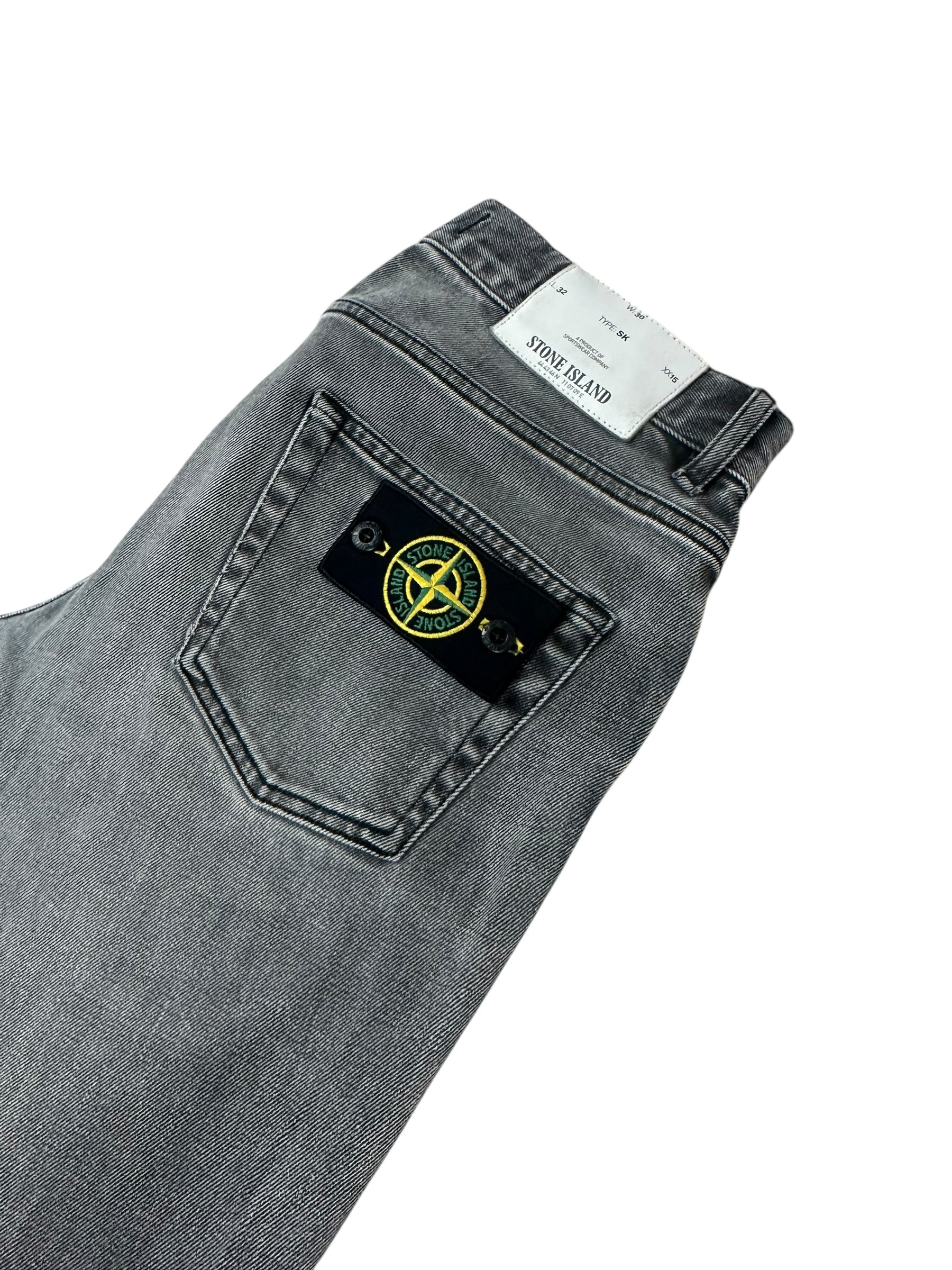 Jean Stone Island gris taille PANTALON W30 - Détail