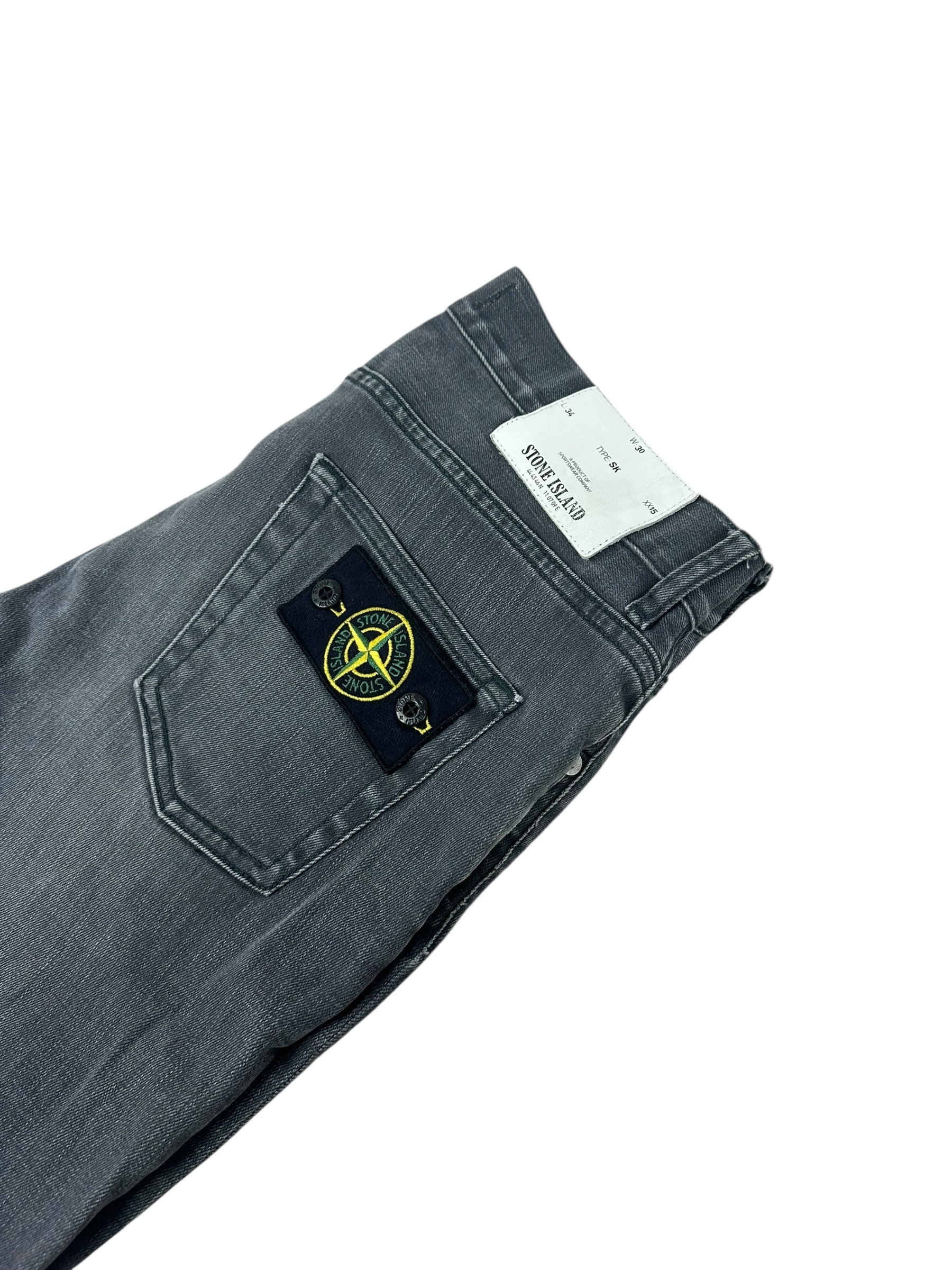 Jean Stone Island gris taille PANTALON W30 - Détail