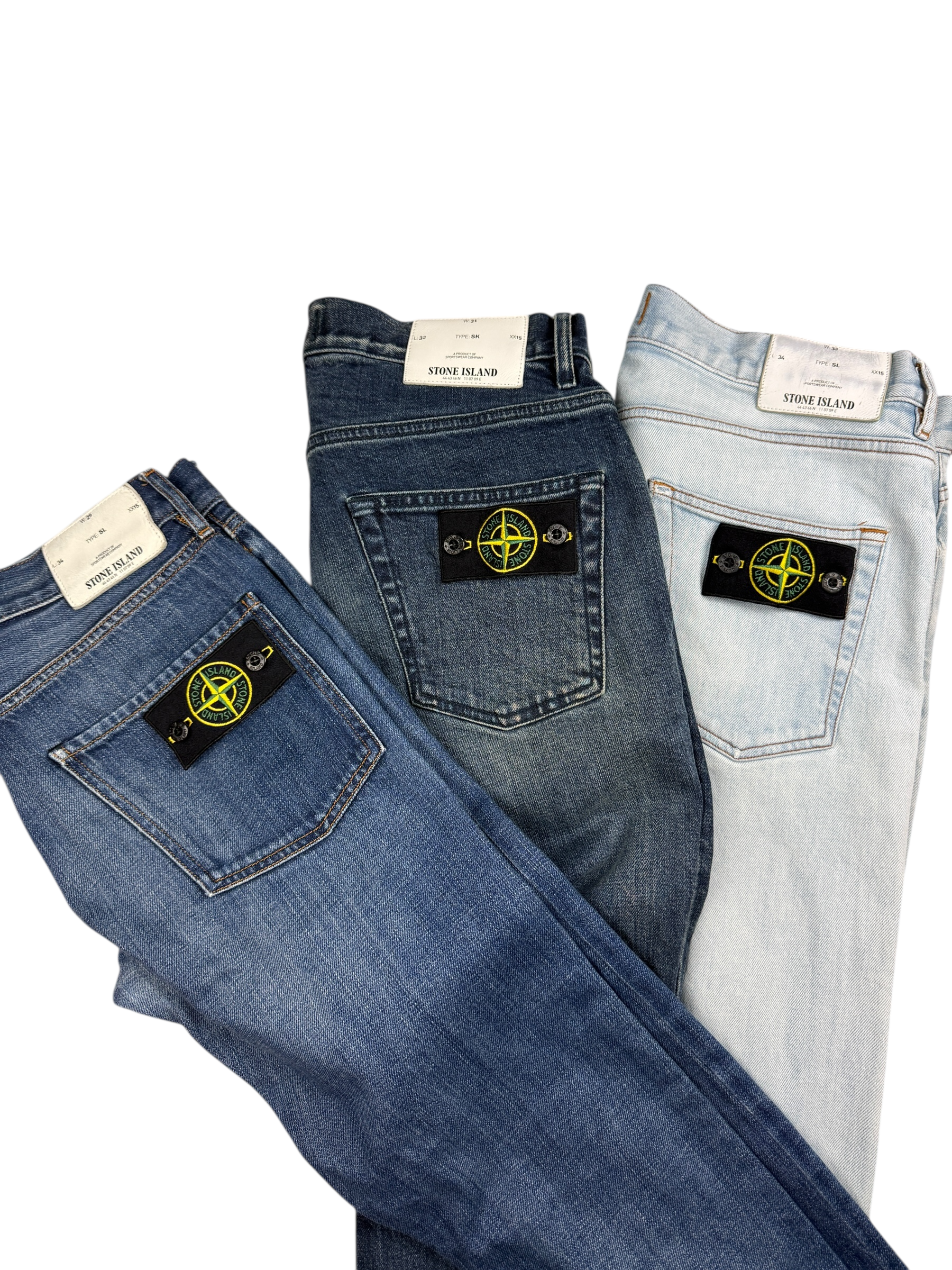 Jean Stone Island marine taille PANTALON W31 - Logo et étiquette