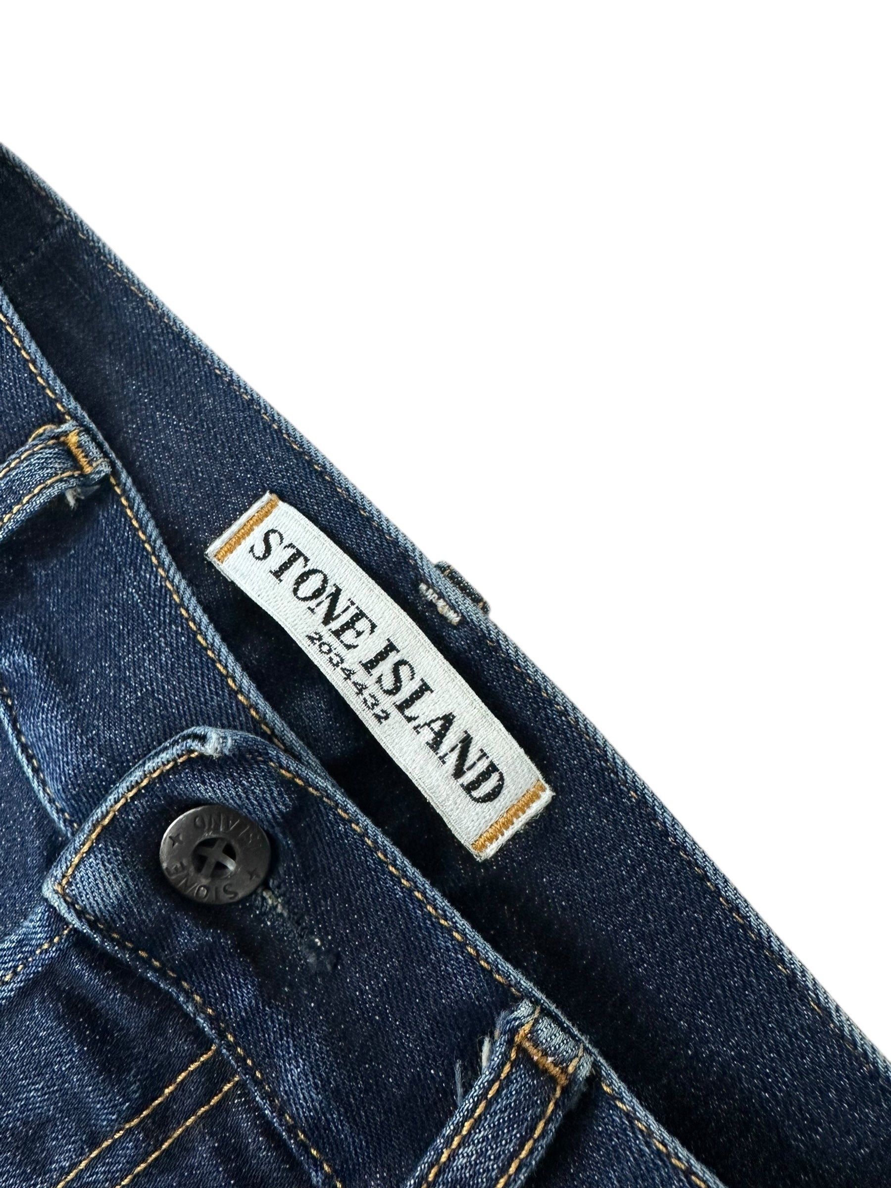 Jean Stone Island marine taille PANTALON W32 - Logo et étiquette