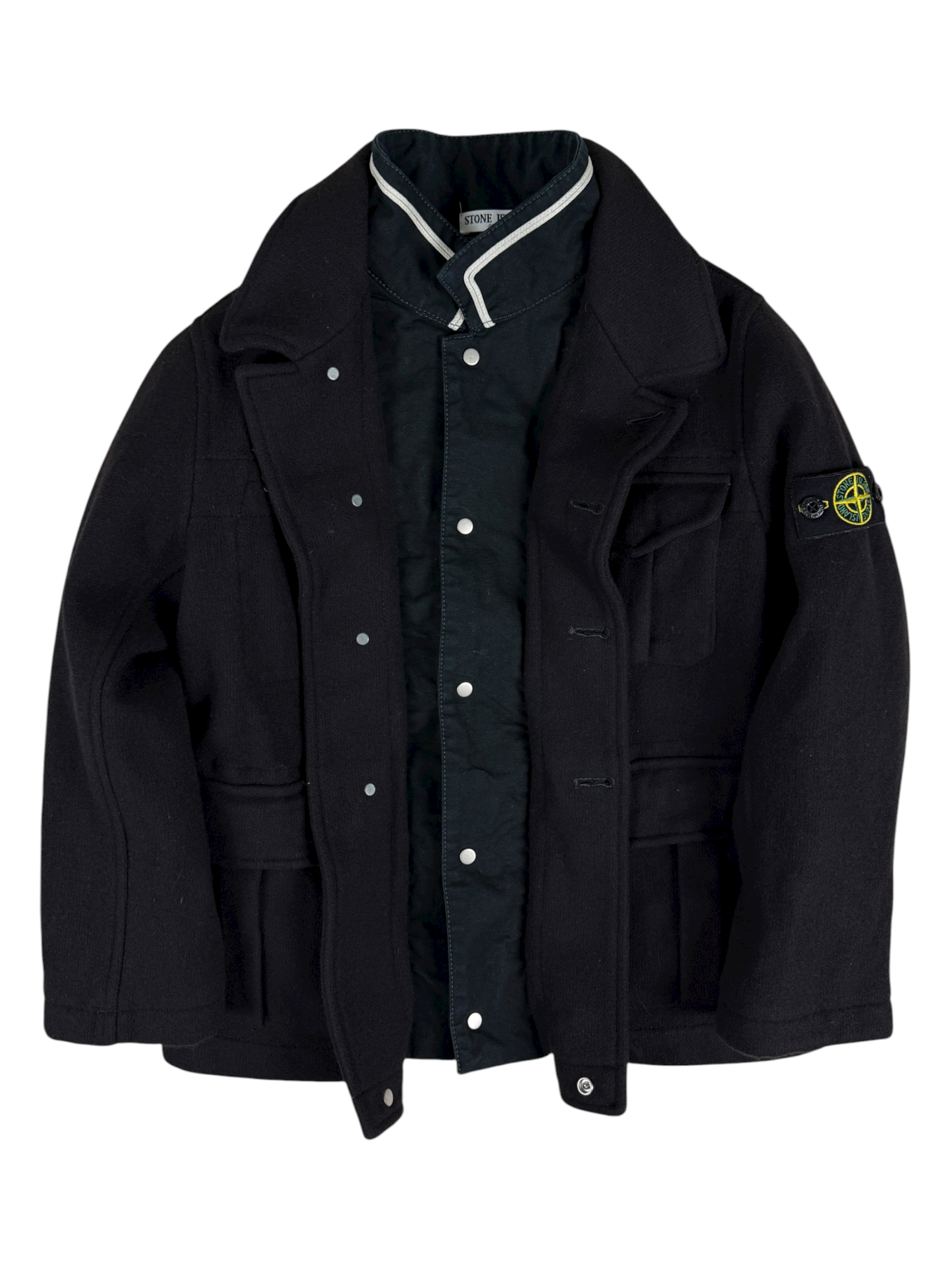 Manteau Stone Island noir taille 10 ans - Vue de face