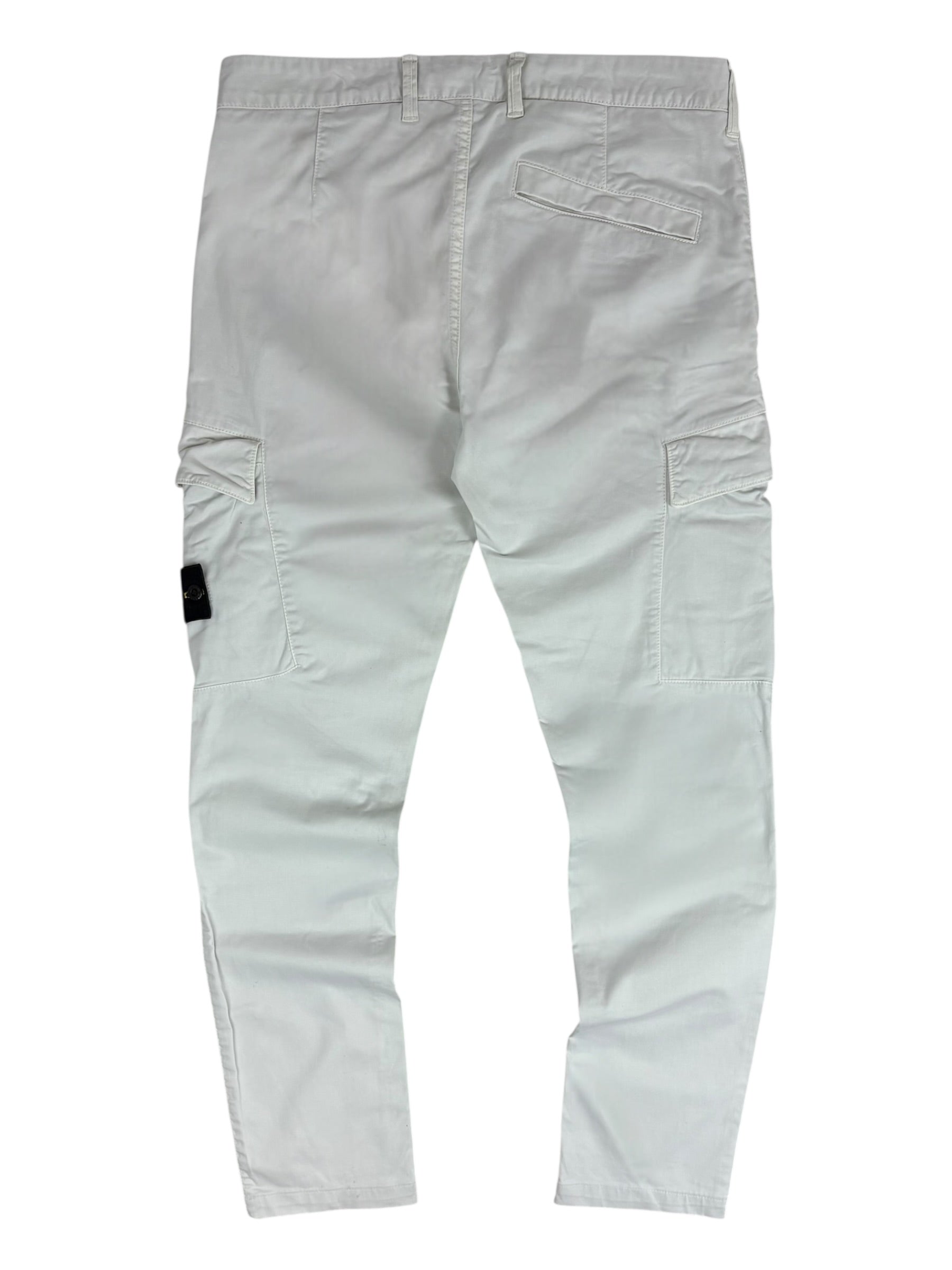 Pantalon Stone Island blanc taille PANTALON W31 - Vue de dos