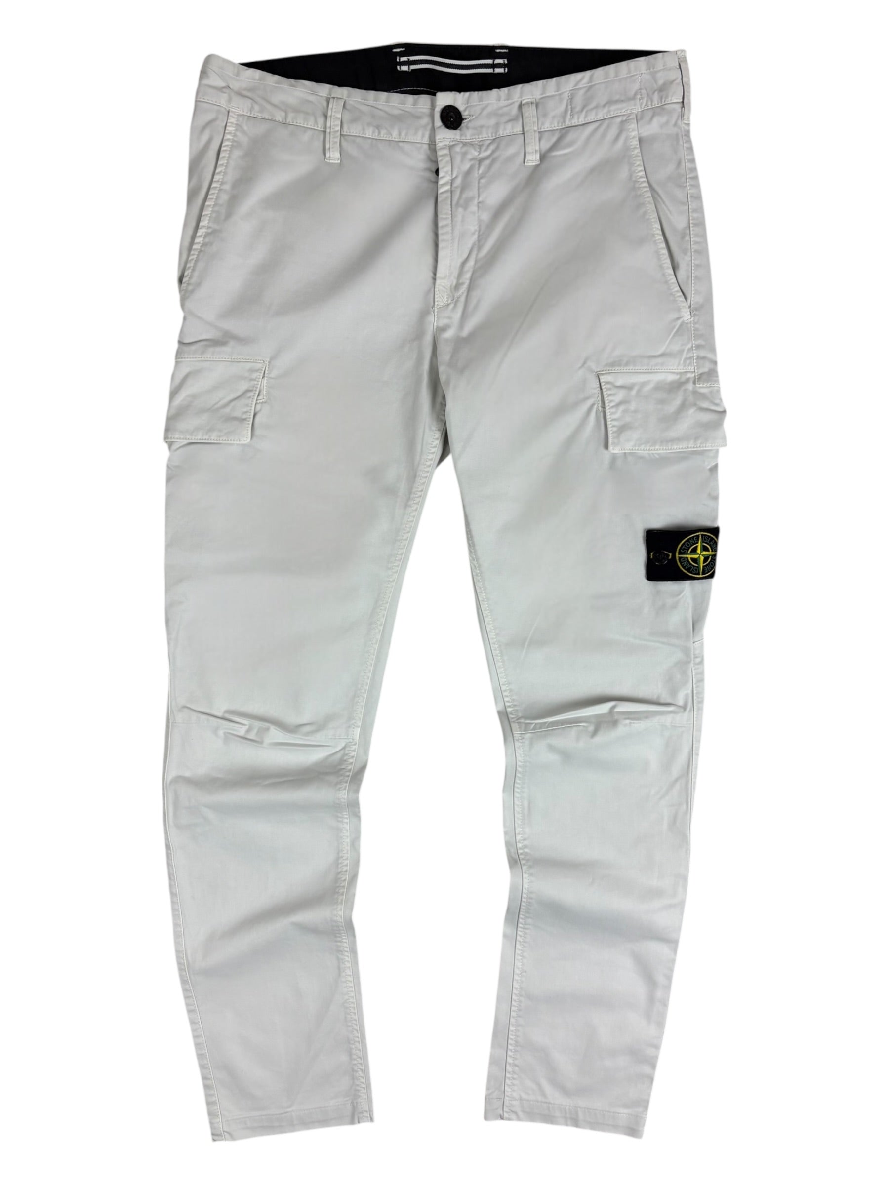 Pantalon Stone Island blanc taille PANTALON W31 - Vue de face