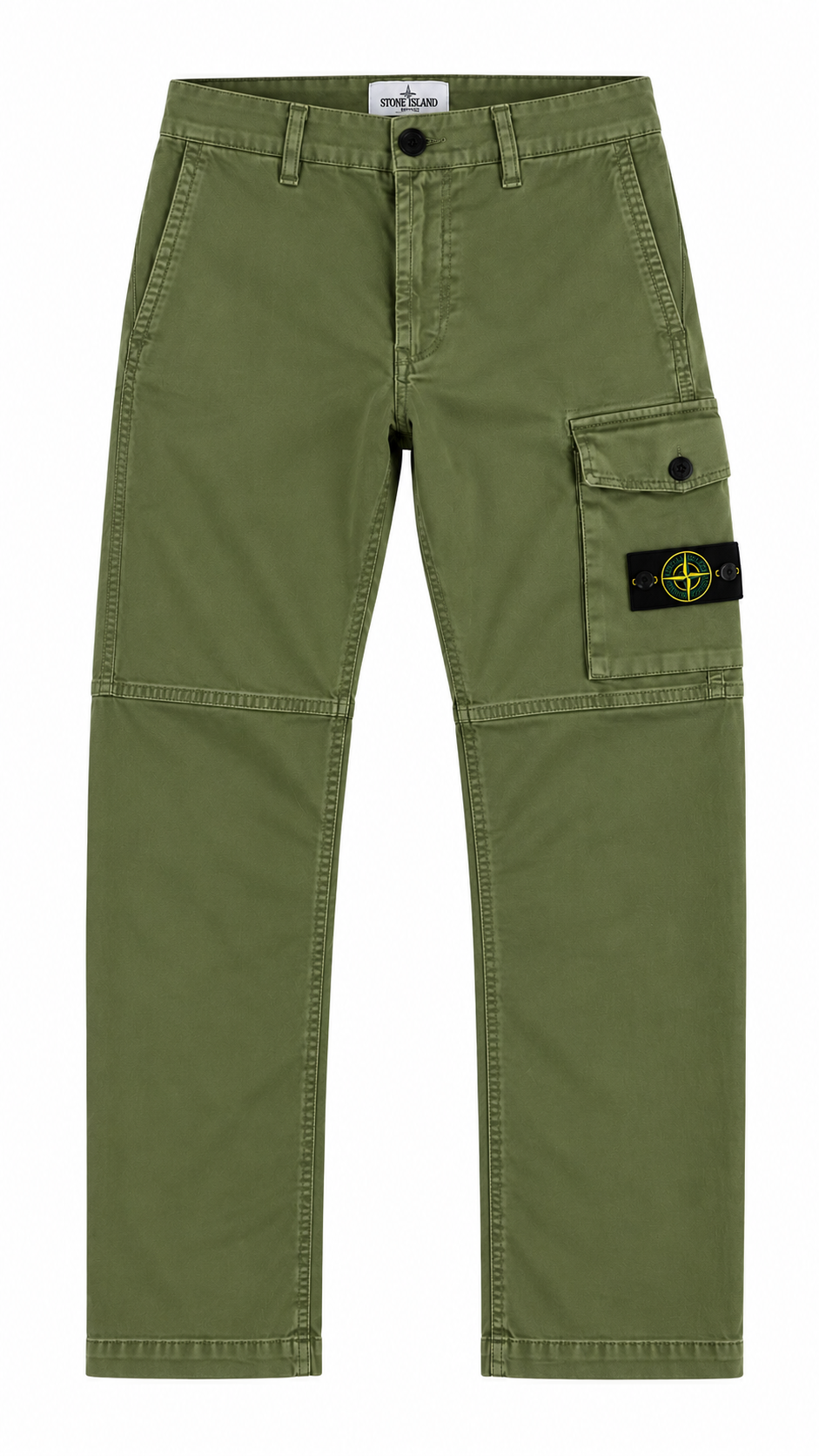 Pantalon Cargo Stone Island Junior kaki taille 12 ans, seconde main authentifiée NB08 — vue 1