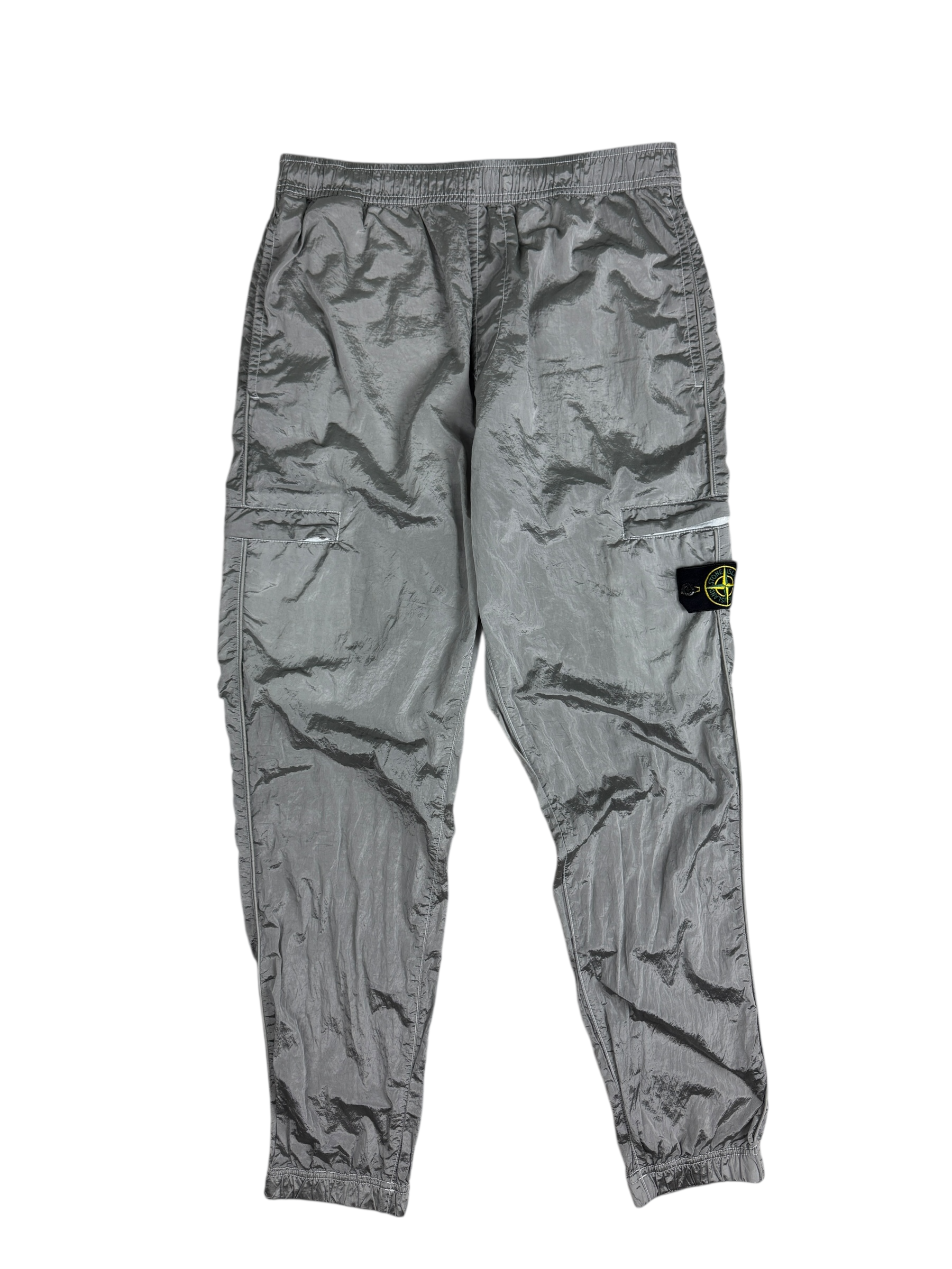 Pantalon Stone Island gris métallisé taille PANTALON W34 - Vue de face