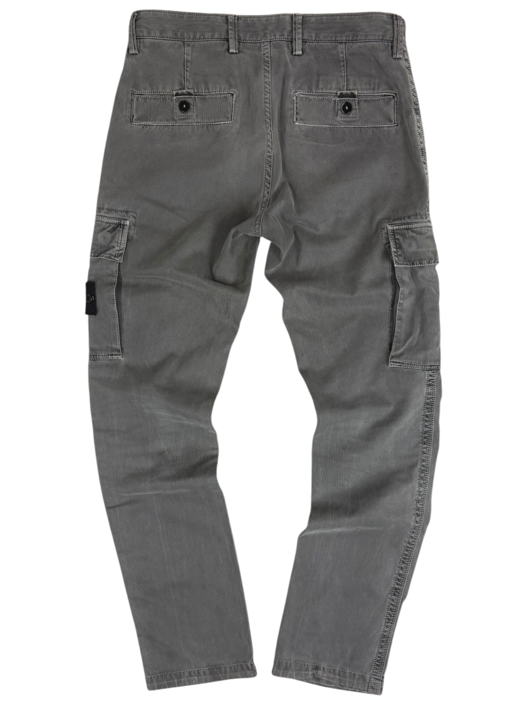 Pantalon Stone Island gris taille W29 - Logo et étiquette