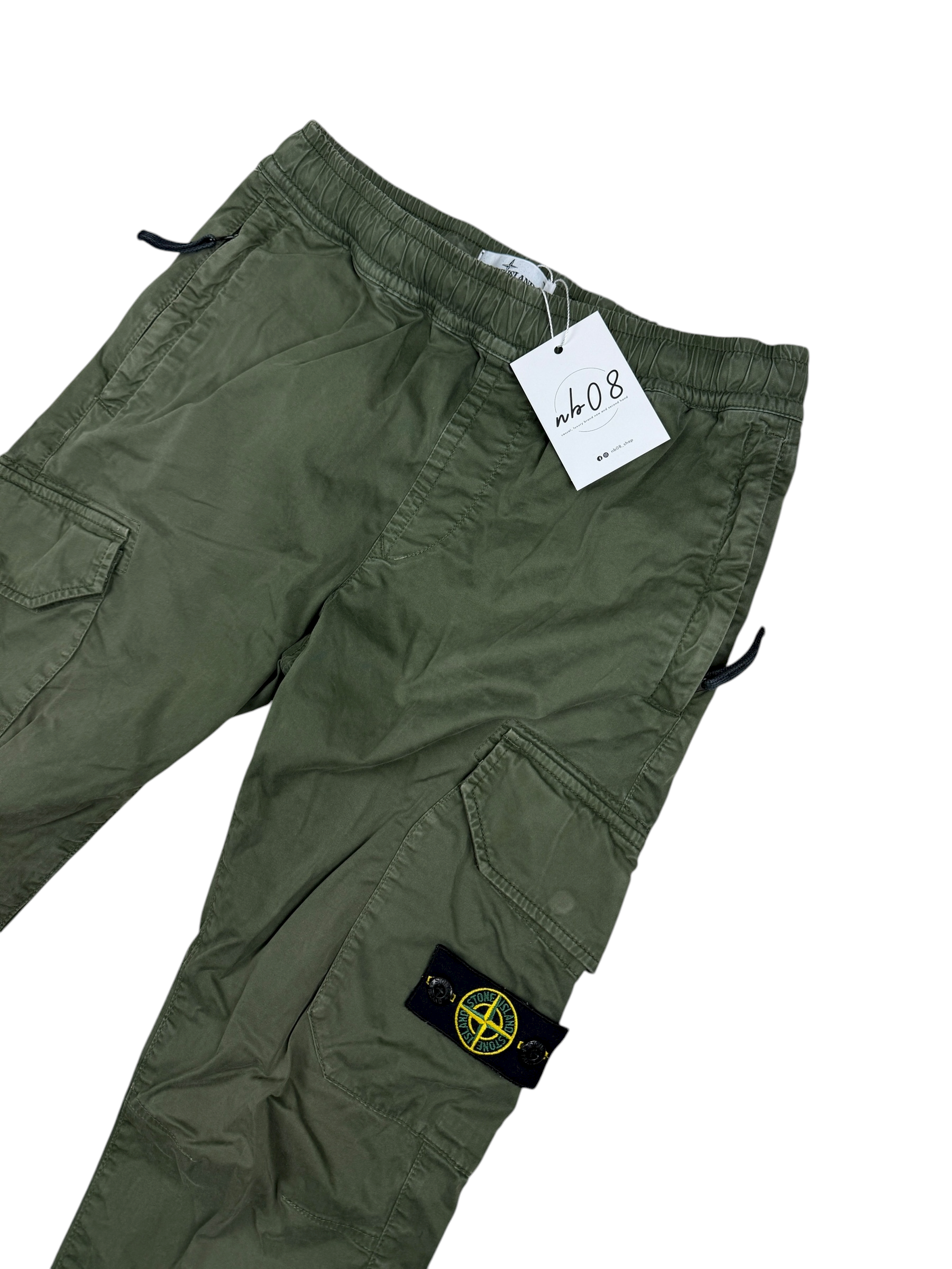 Pantalon Stone Island kaki taille 12 ans - Vue de dos