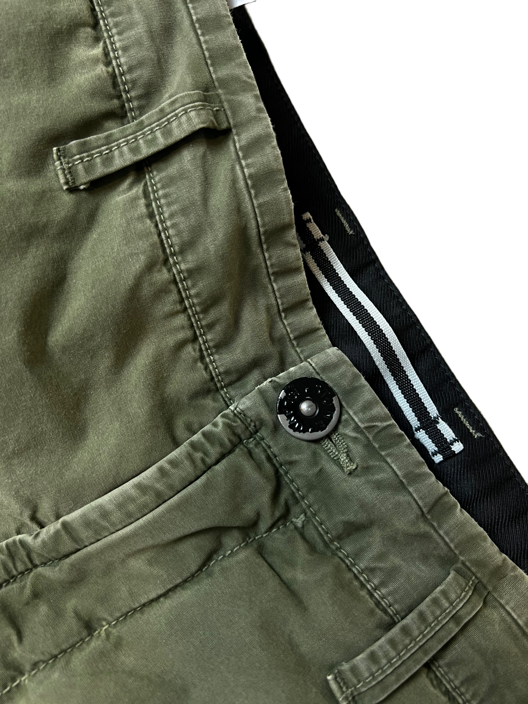 Pantalon Stone Island kaki taille PANTALON 34 - Vue côté
