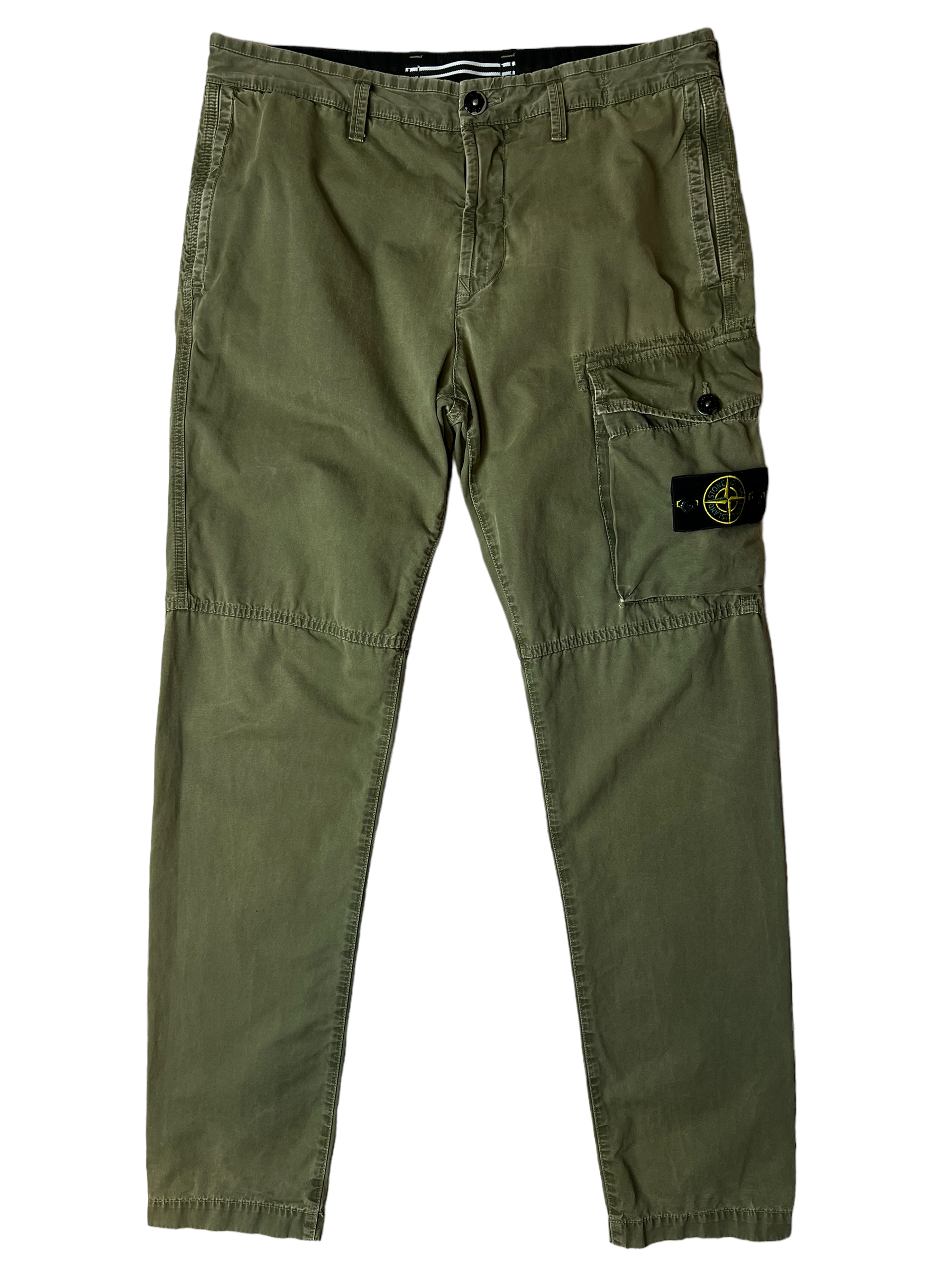 Pantalon Stone Island kaki taille PANTALON 34 - Vue de face