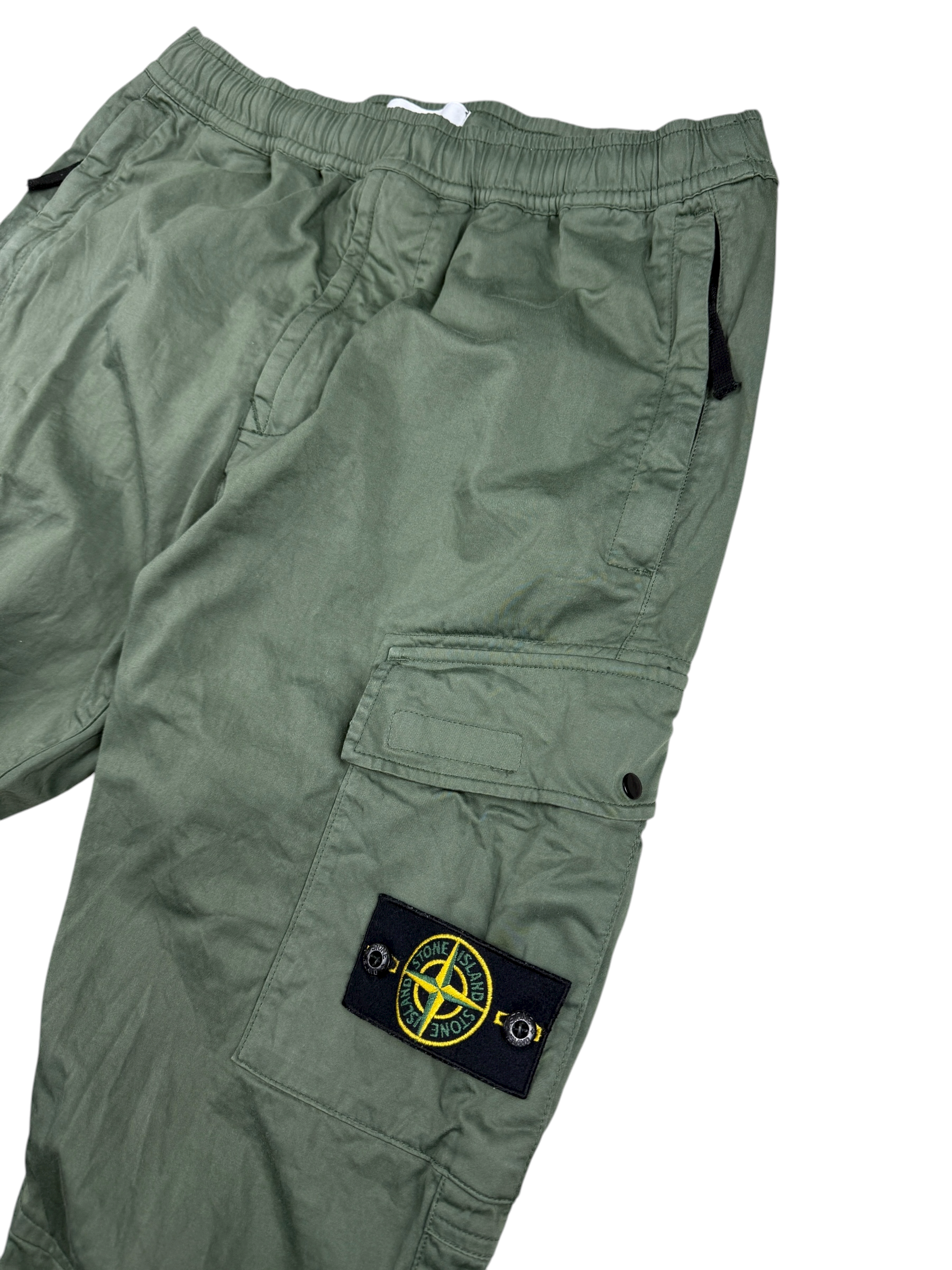 Pantalon Stone Island kaki taille PANTALON W32 - Logo et étiquette
