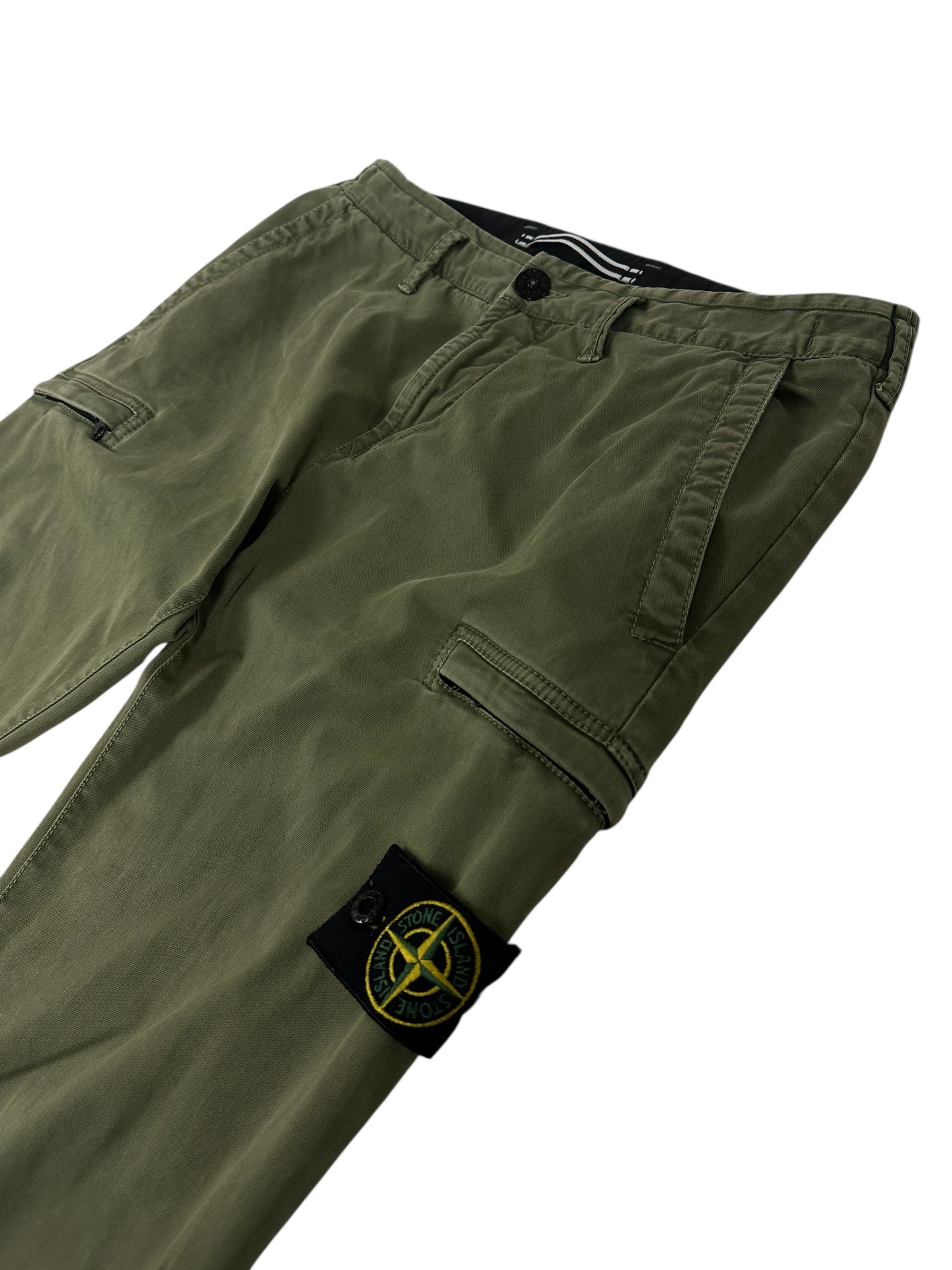 Pantalon Stone Island kaki taille PANTALON W32 - Vue de dos