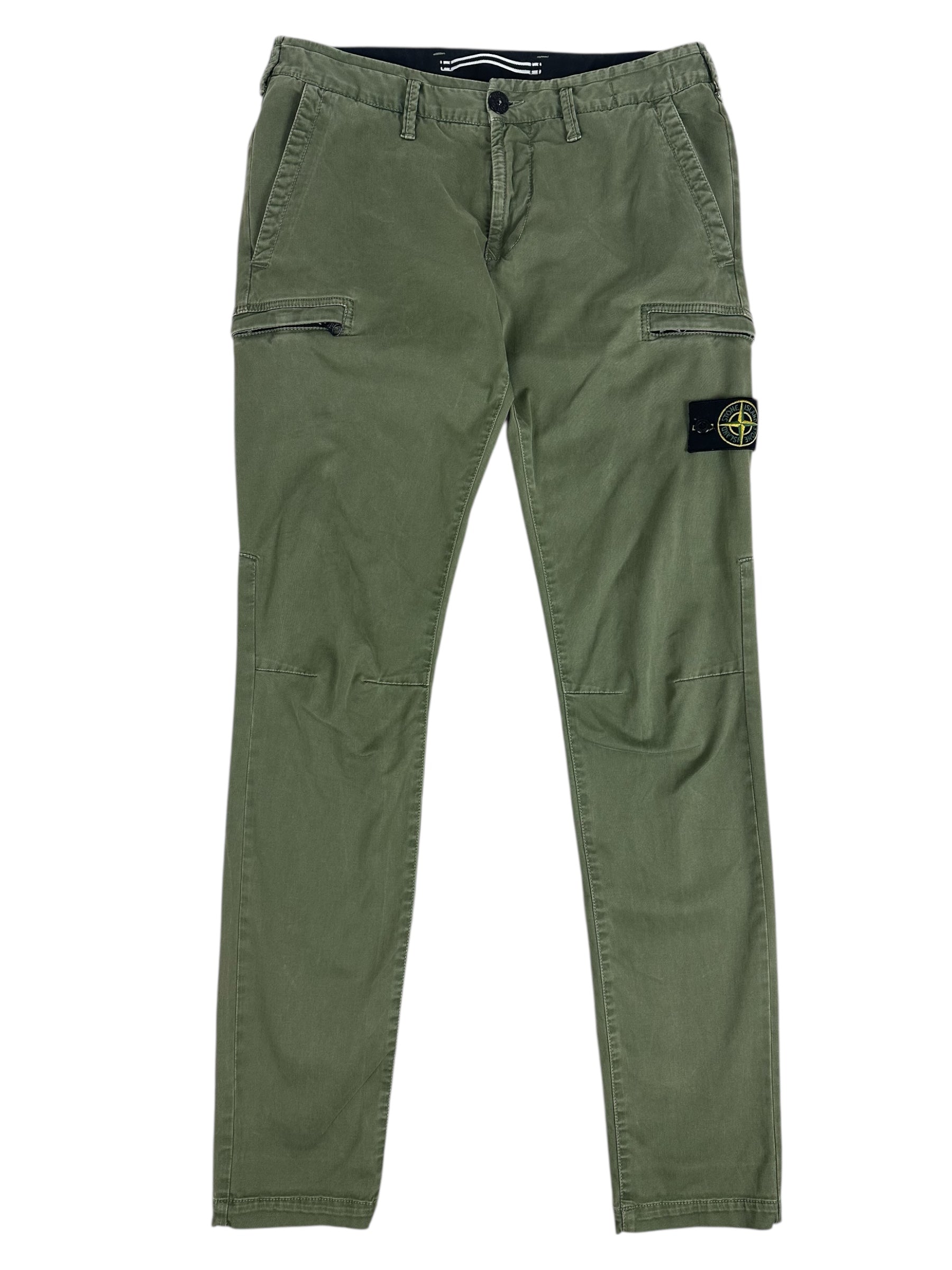 Pantalon Stone Island kaki taille PANTALON W32 - Vue de face