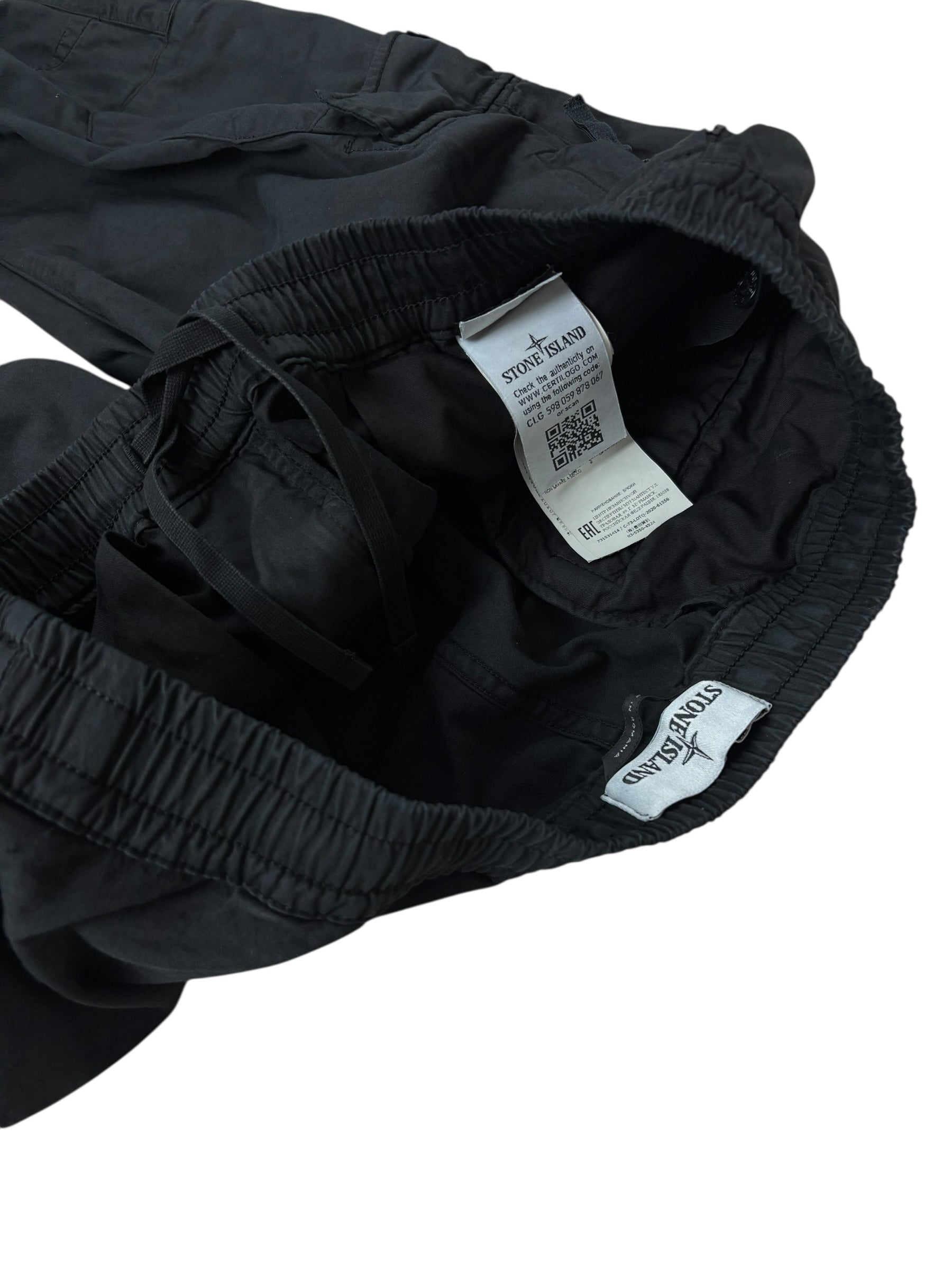Pantalon Stone Island noir taille PANTALON W32 - Détail
