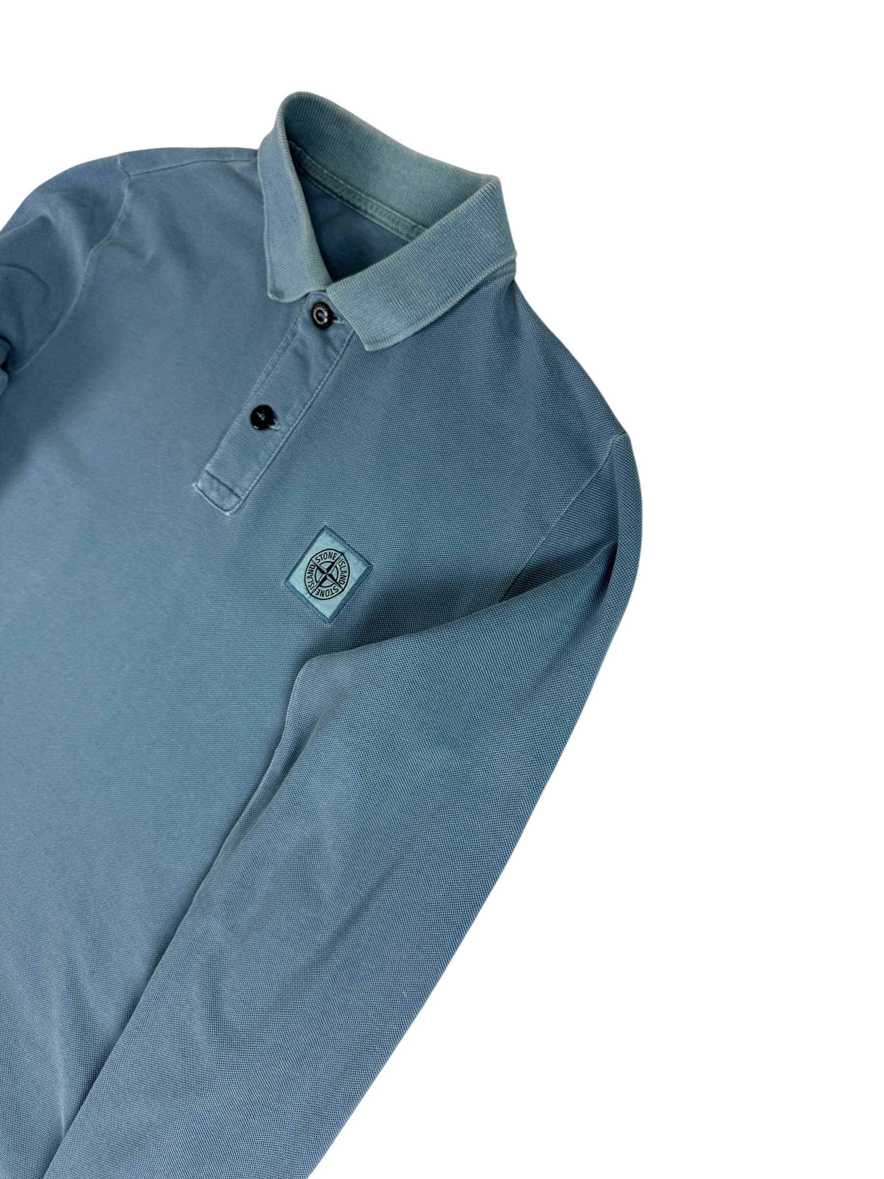 Polo Stone Island bleu taille 12 ans - Vue de dos