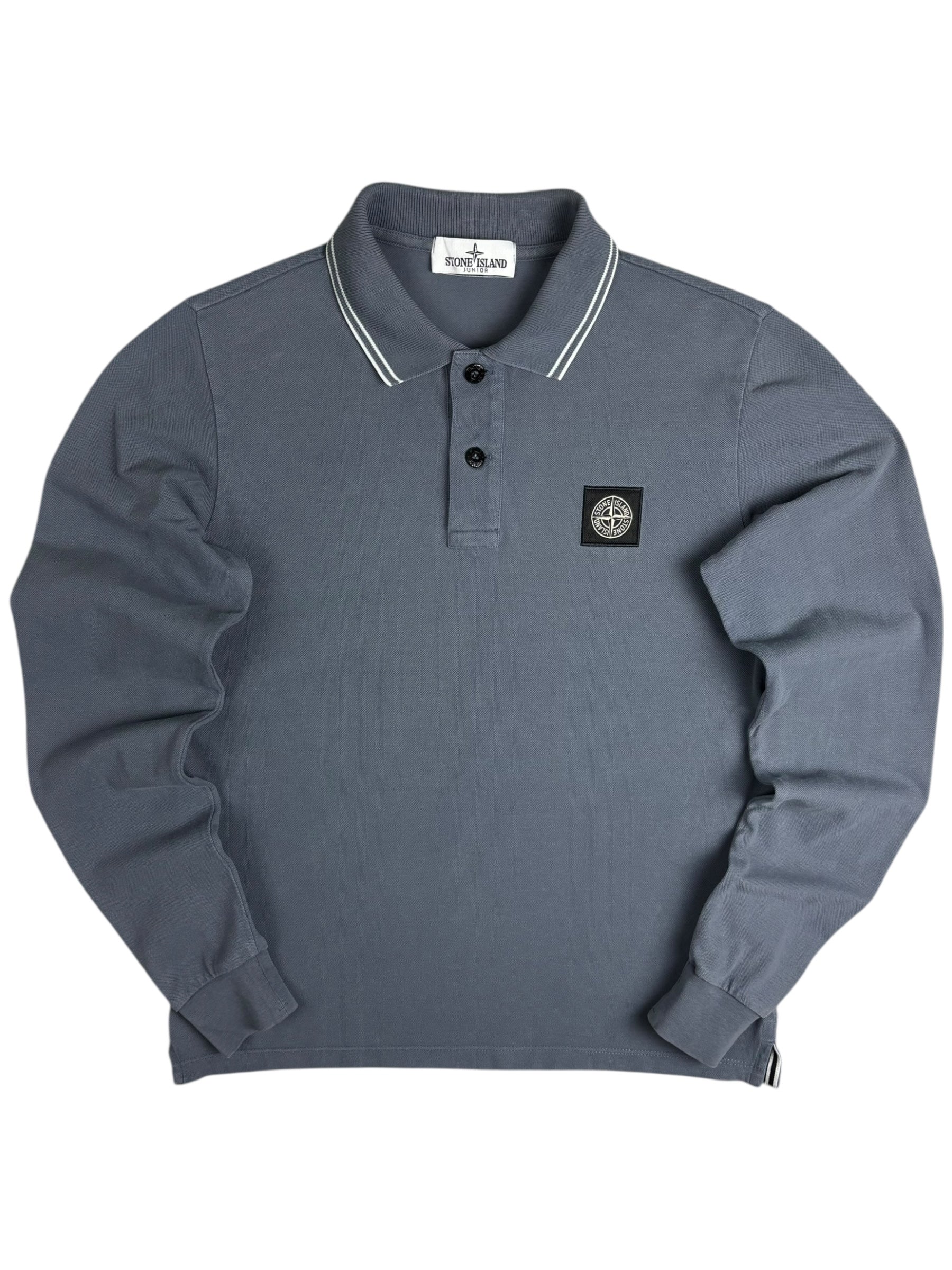 Polo Stone Island bleu taille 12 ans - Vue de face