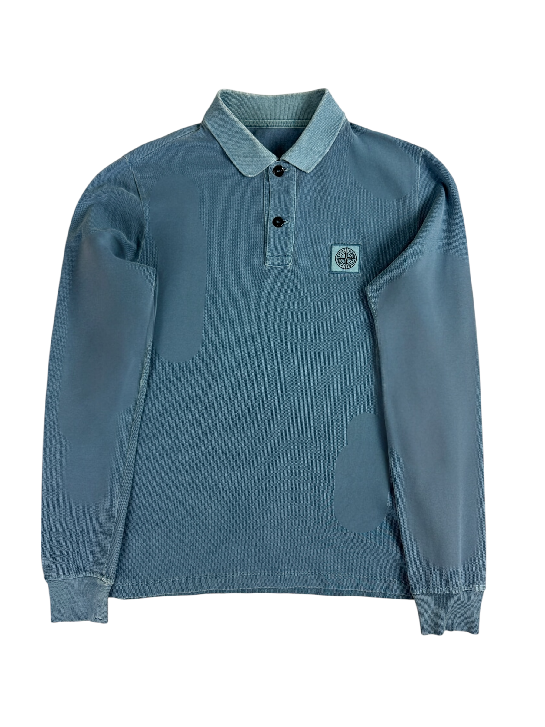 Polo Stone Island bleu taille 12 ans - Vue de face
