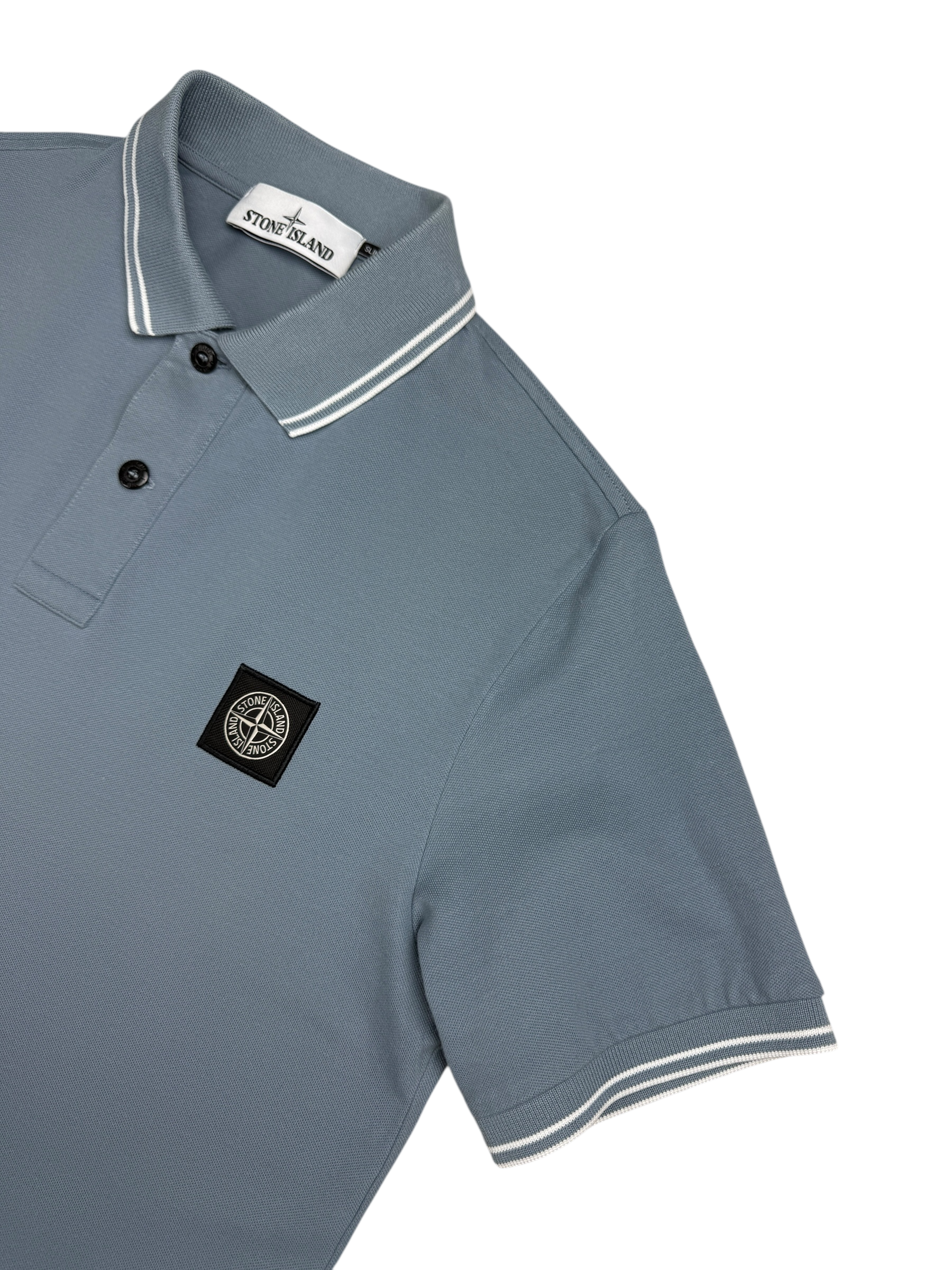 Polo Stone Island bleu taille M - Vue de dos
