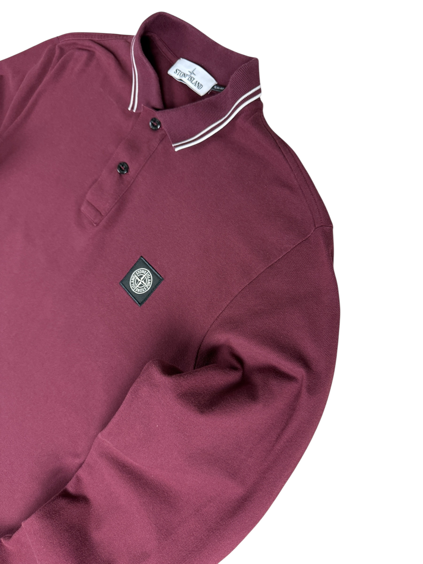 Polo Stone Island bordeaux taille L - Vue de dos
