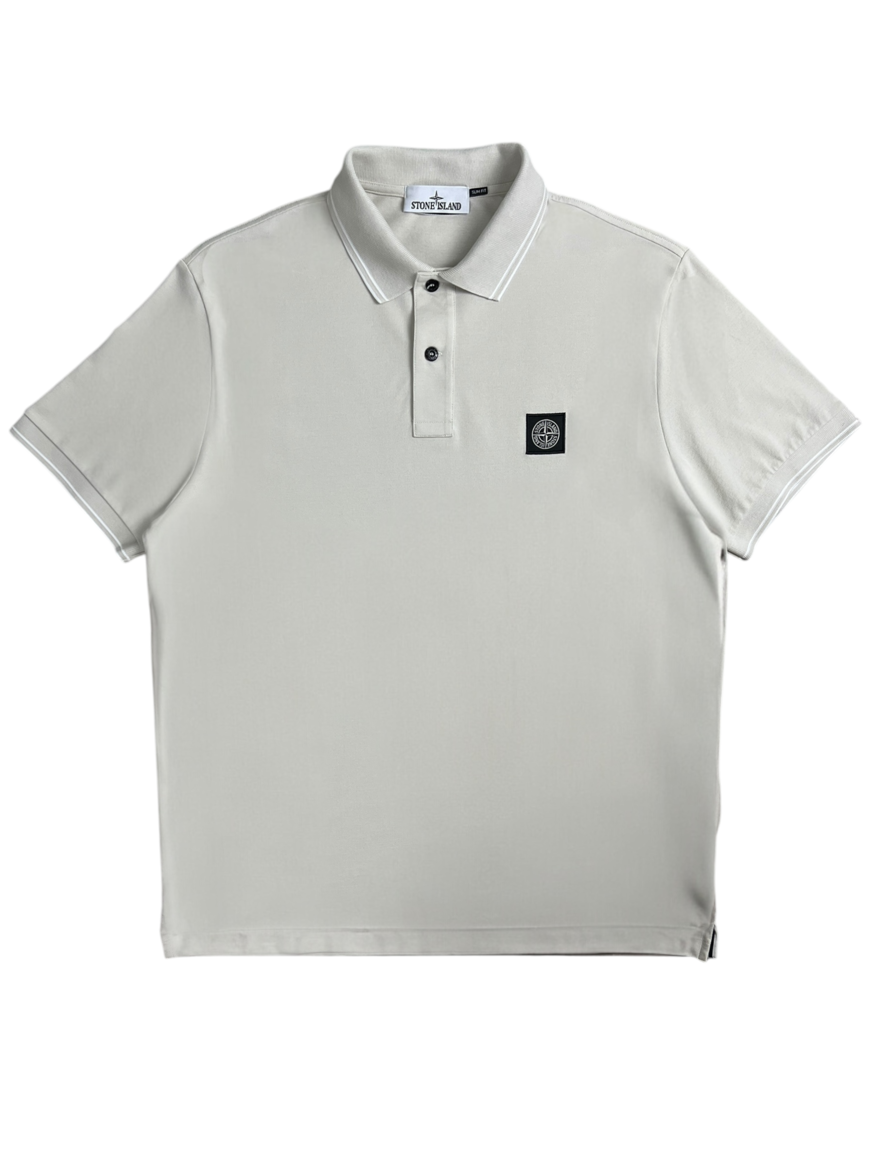 Polo Stone Island crème taille XXL - Vue de face