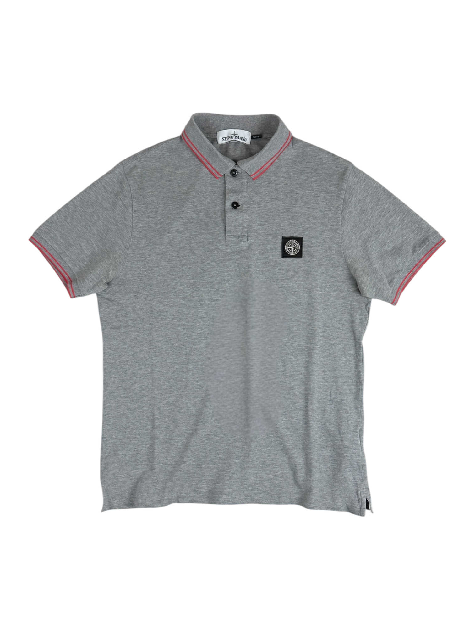 Polo Stone Island gris clair taille L - Vue de face