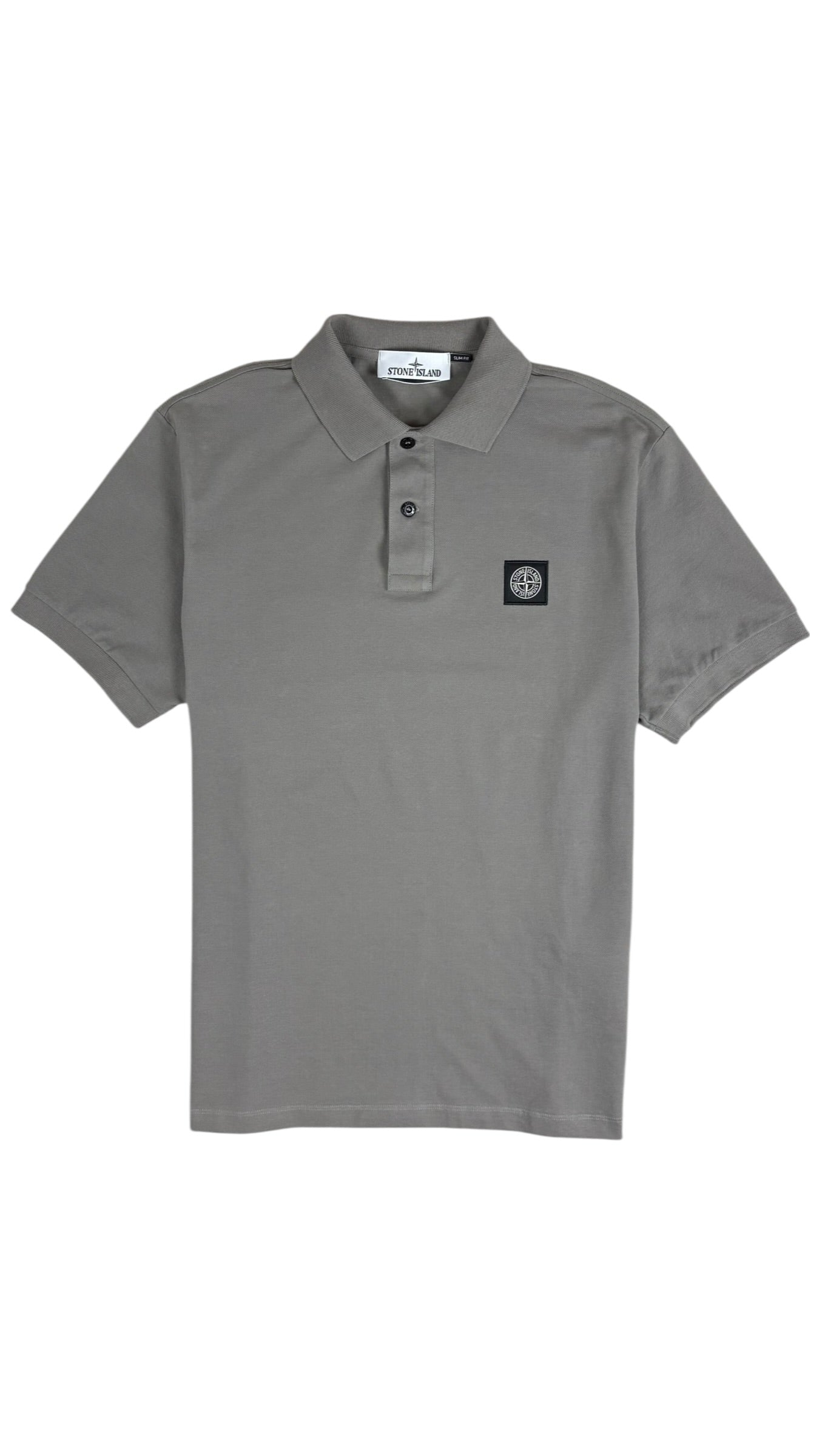 Polo Stone Island gris taille L - Vue de face