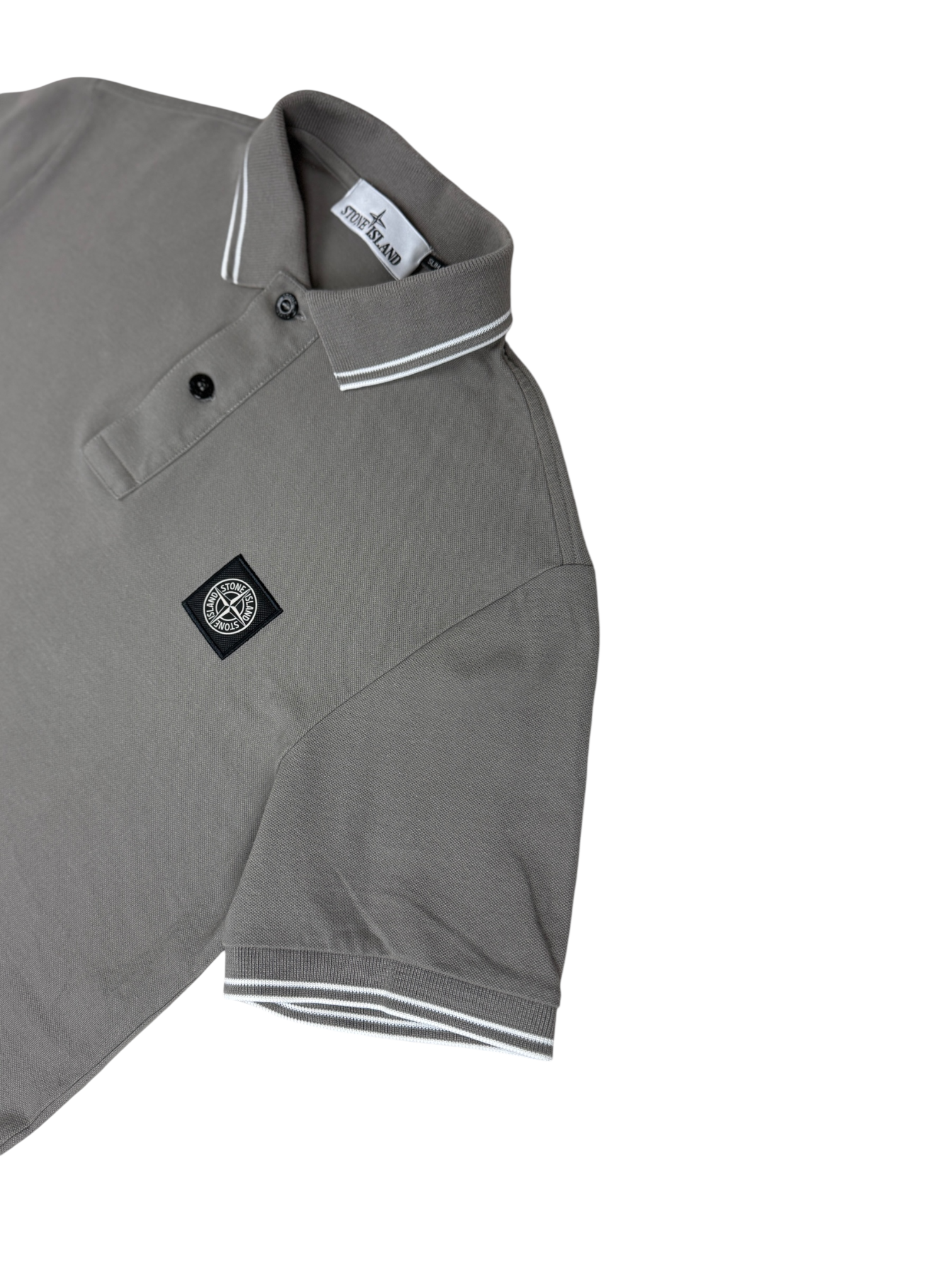 Polo Stone Island gris taille S - Vue de dos