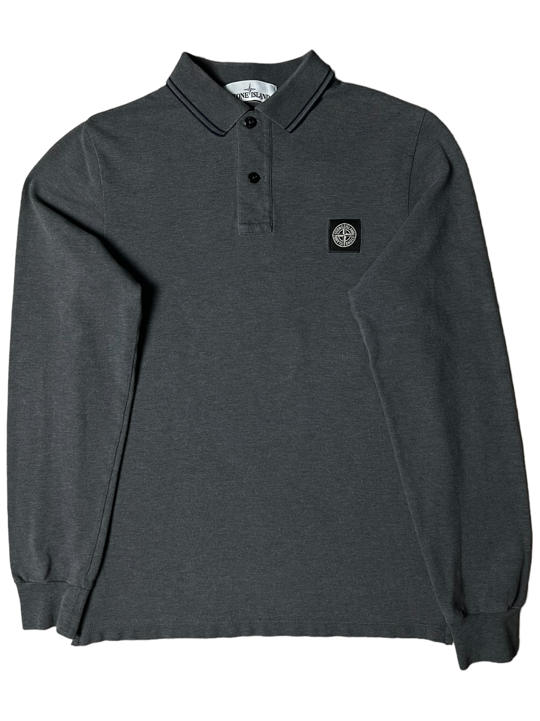 Polo Stone Island gris taille S - Vue de face