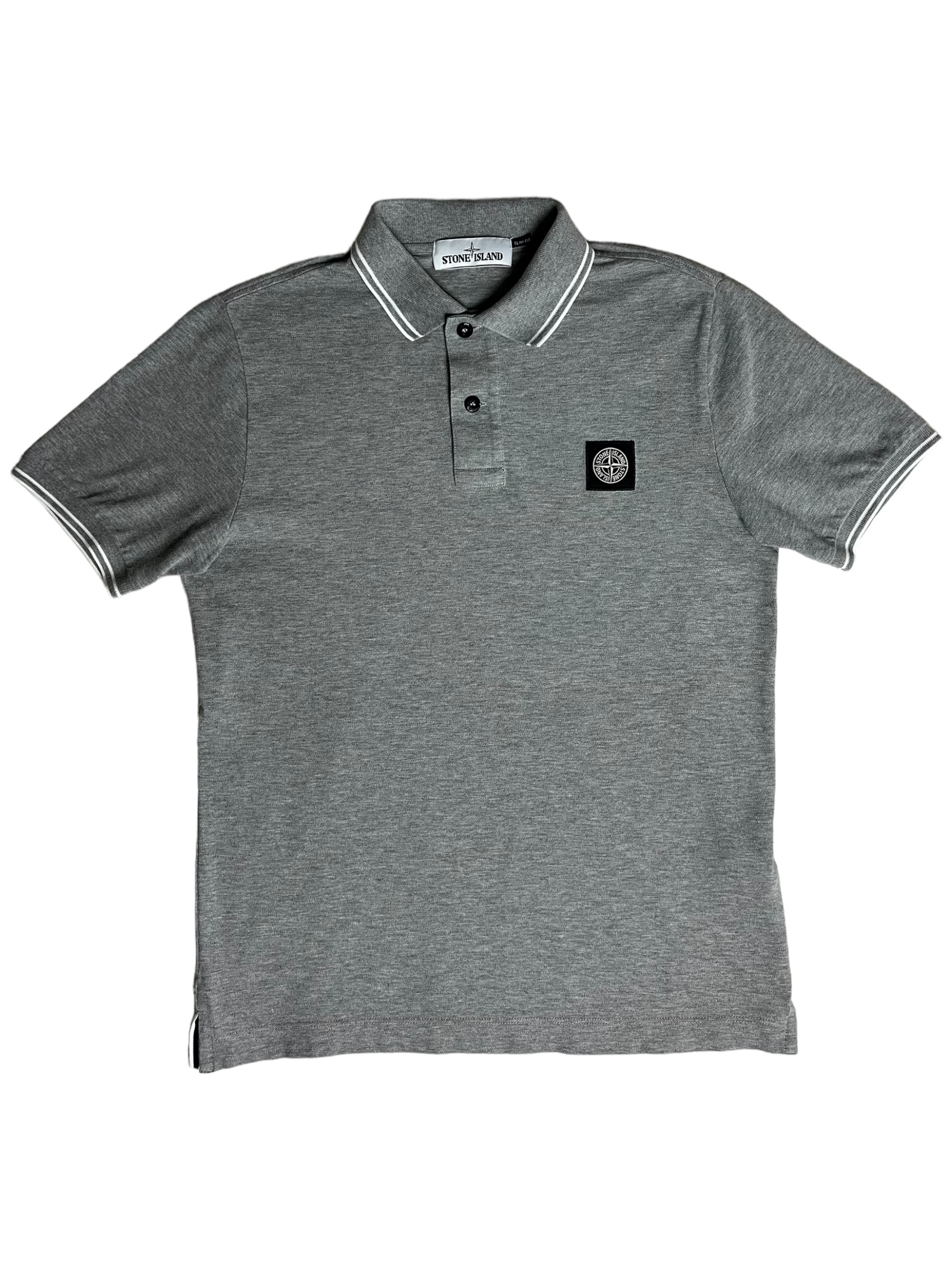 Polo Stone Island gris taille S - Vue de face