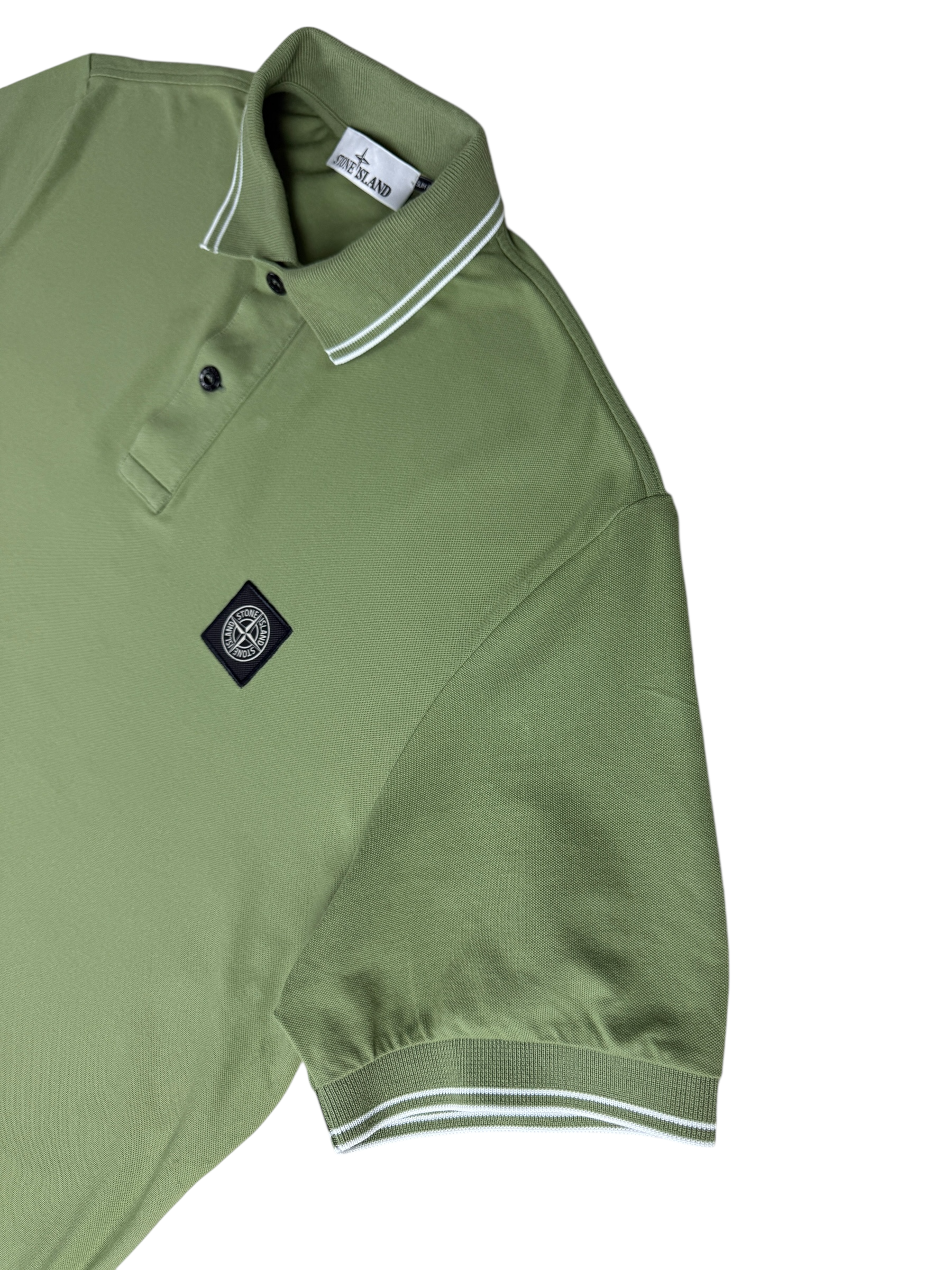 Polo Stone Island kaki taille XL - Vue de dos