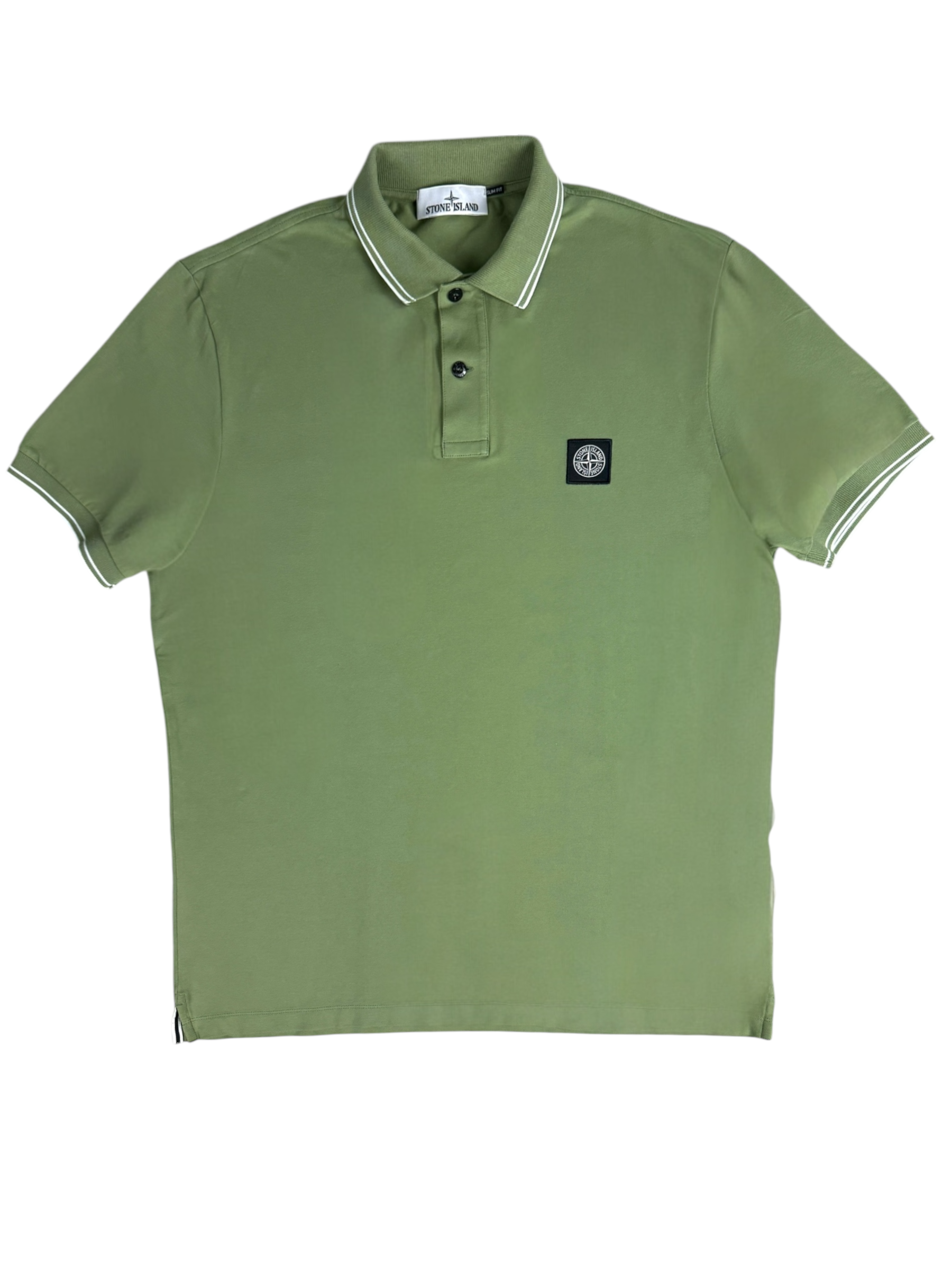 Polo Stone Island kaki taille XL - Vue de face